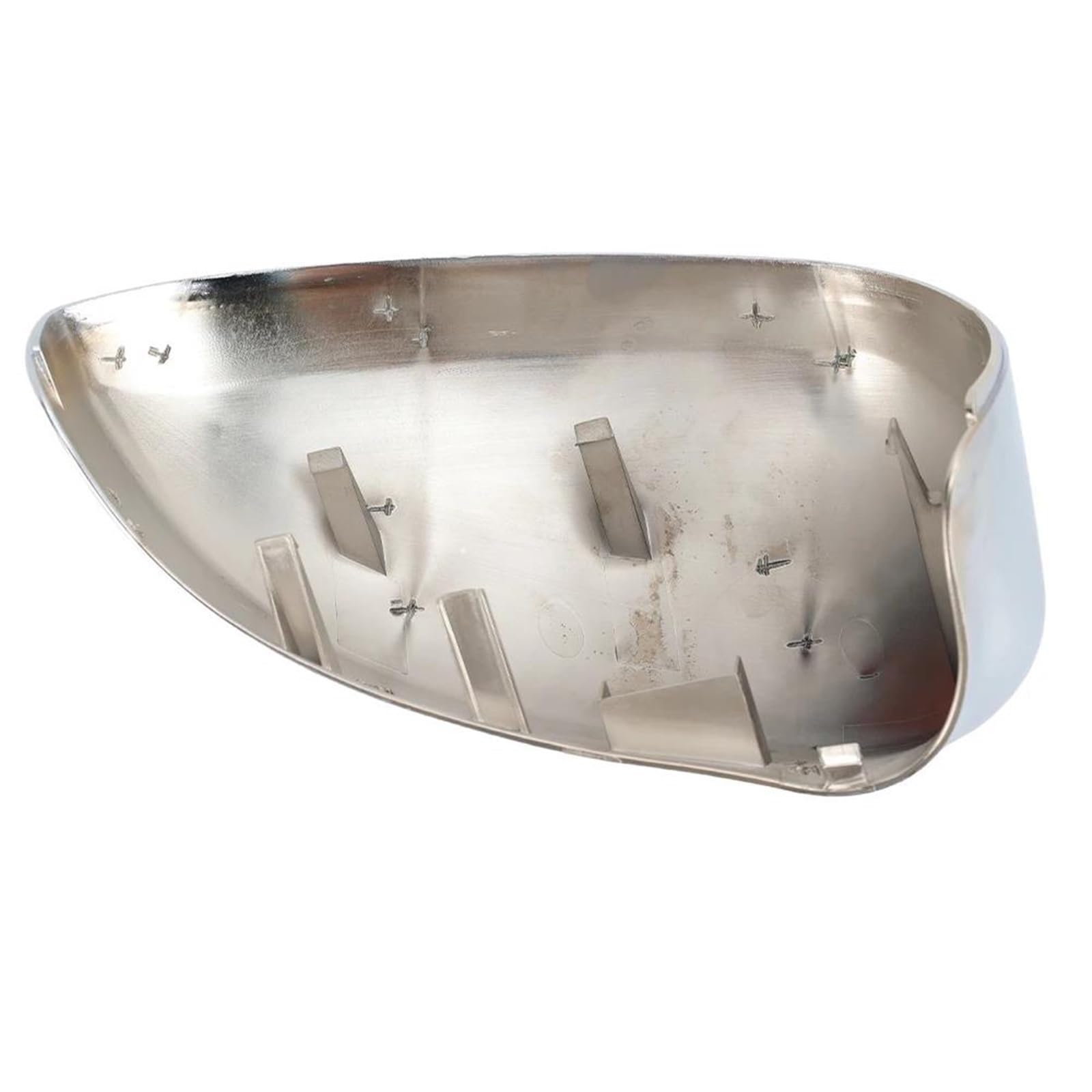 Cache Rétroviseur Couvercle Rétroviseur Chromé Avec Aile À Boucle, Accessoires Voiture Latéral Pour Fiat Pour 500 2007 – 2024 Coque Rétroviseur(1pc left)