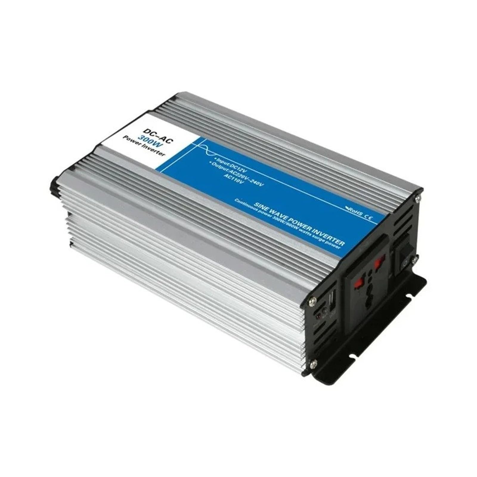 Inversor Potencia Potencia 300W CC 12V 24V 48V CA 110V 220V Sinusoidal para Pura Inversor Conexión Fuera Red Pantalla LED Solar Personalizada Voltios Convertidor(12V to 110V 60HZ)