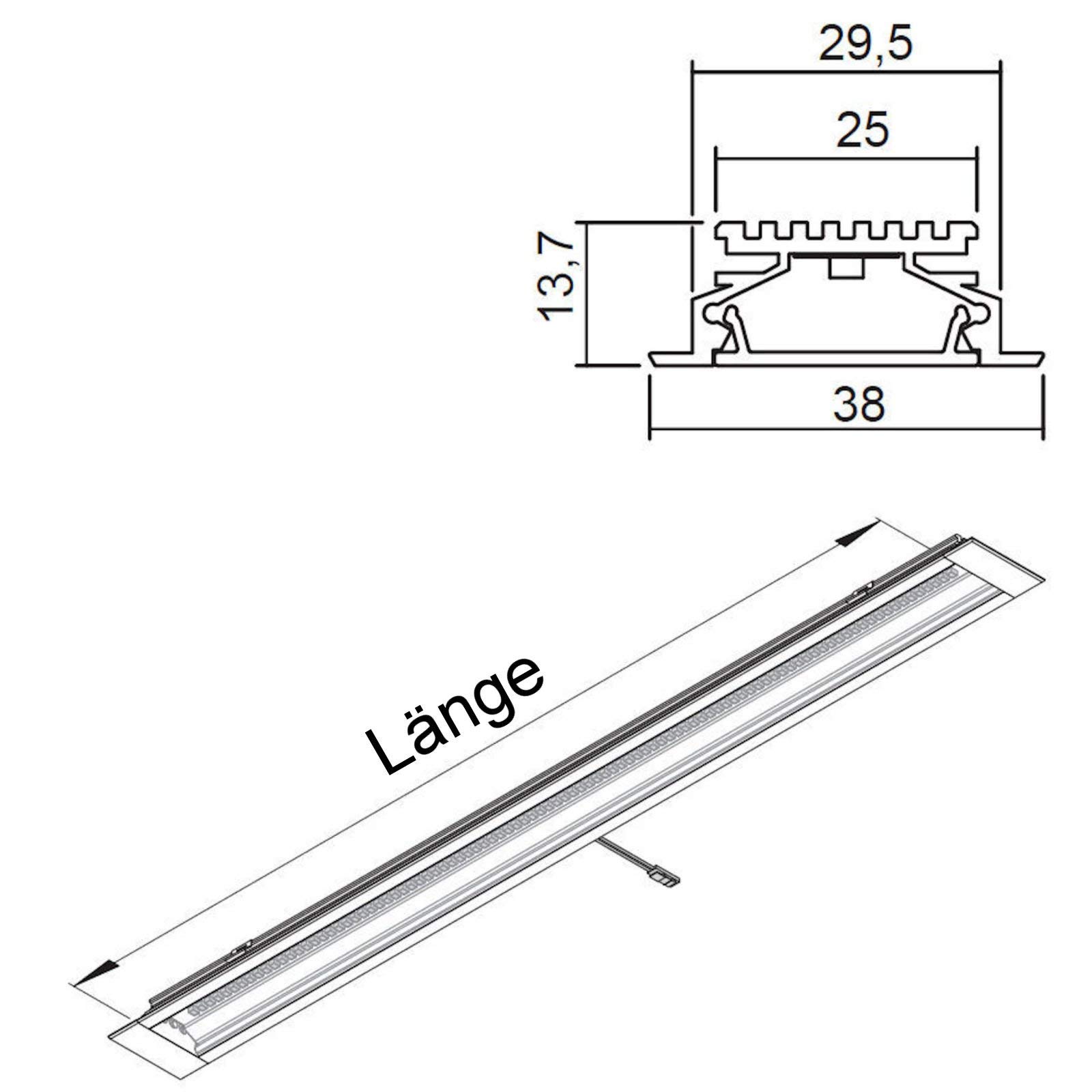 SO-TECH® Grande Emotion LED Einbauleuchte Unterbauleuchte 720 mm 12V / 10,85W