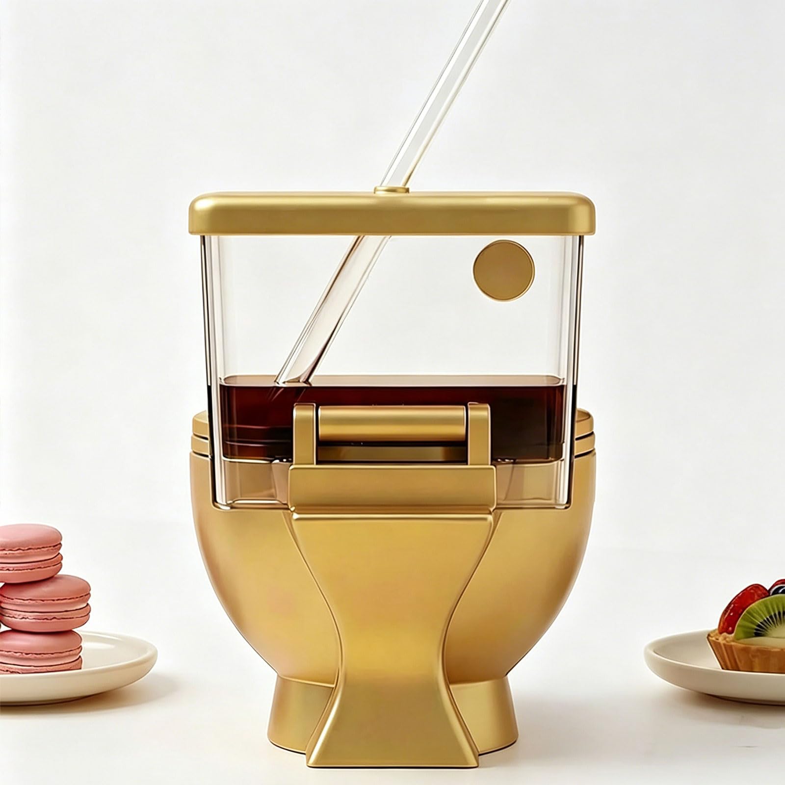 Gruppo ramen unico per tazza da toilette in metallo per pasti giocosi e ciotola per ramen novità facile da pulire