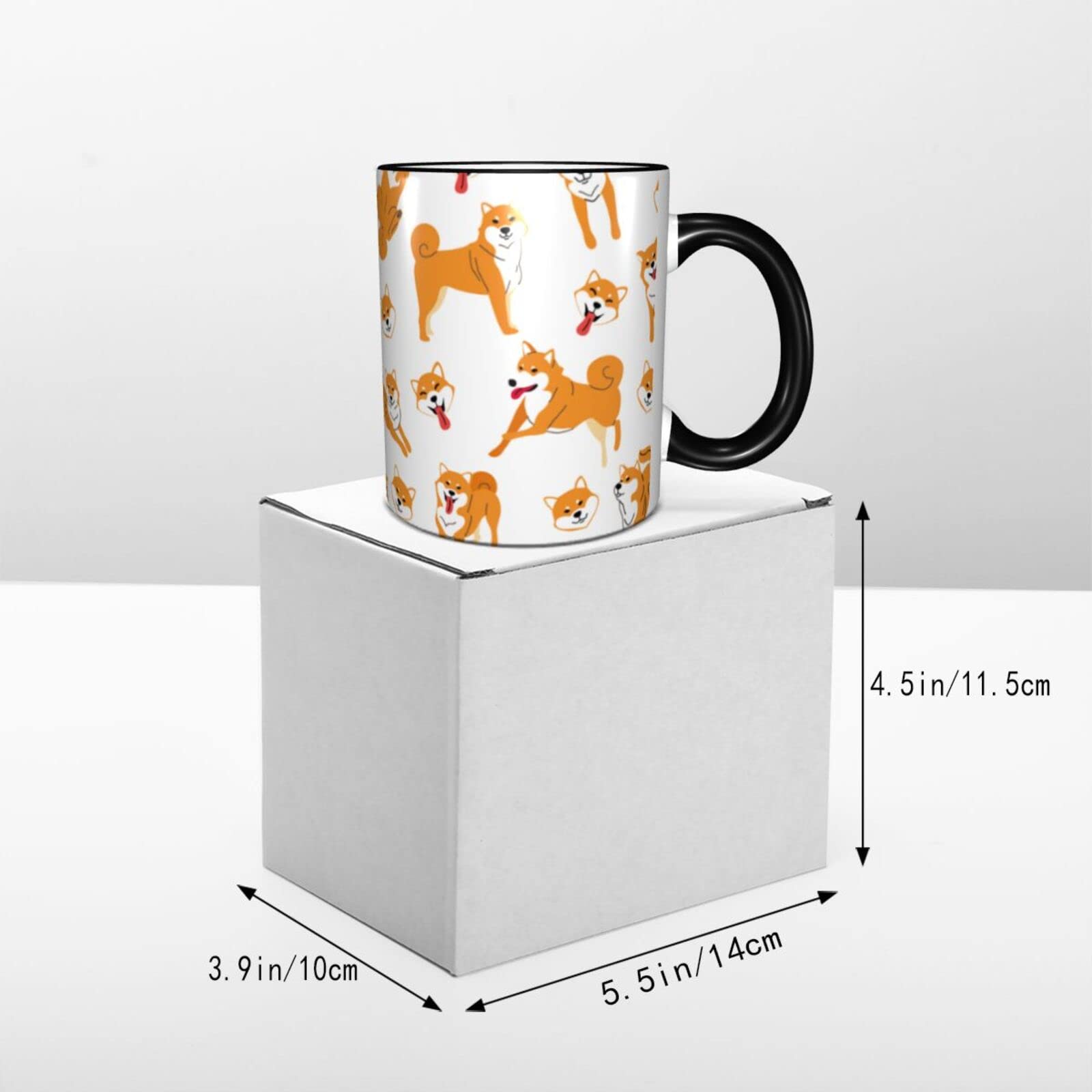 Amazon.co.jp: 柴犬 犬柄 マグカップ コーヒーカップ コップ 陶器 電子