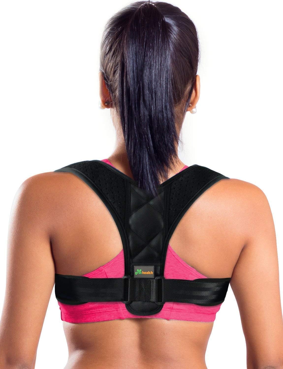 Grin Health Posture Corrector Back Support Belt For Back Pain Spine Posture Corrector -Back Posture Belt Shoulder Support Belt, Posture Corrector Belt -Standard
