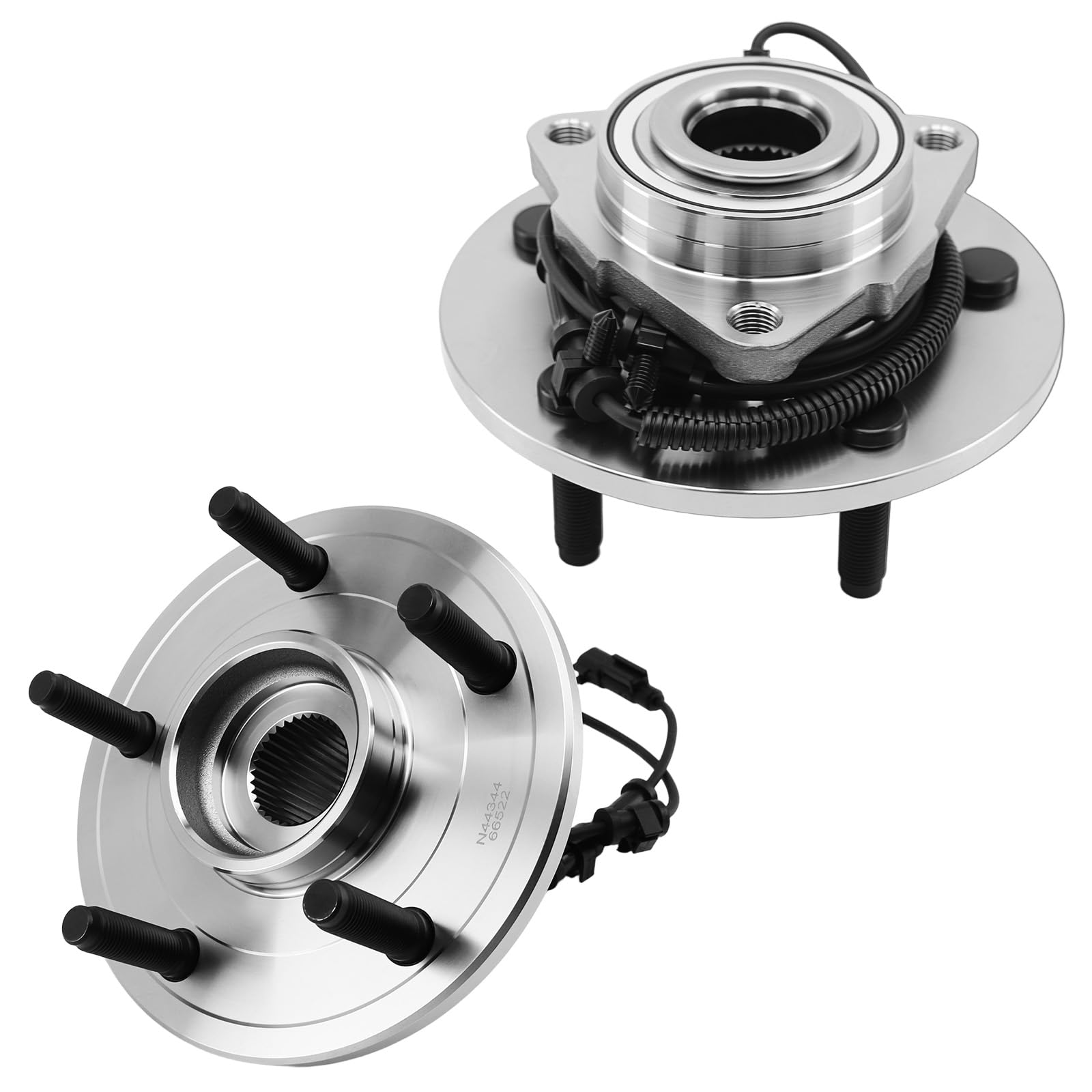 Photo 1 of 2 Pack Front Wheel Bearing and Hub Assembly for 2012-2018 Ram 1500, 2019-2022 Ram 1500 Classic, 2012 2013 2014 2015 2016 2017 2018 2019 2020 2021 2022 Wheel Bearing Hub 5Lugs w/ABS 515151
