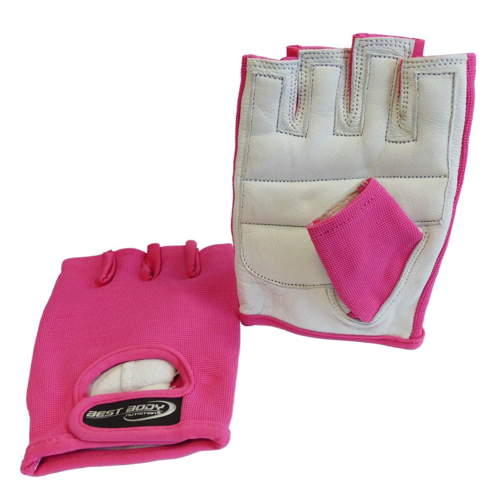 Best Body Nutrition Power Handschuhe – Pink– Größe L – Fitness Handschuhe – Komfortabel – Gepolstertes Innenhandleder – Atmungsaktiv – Nylon Handrücken – Training – Gym – Gewichtheben