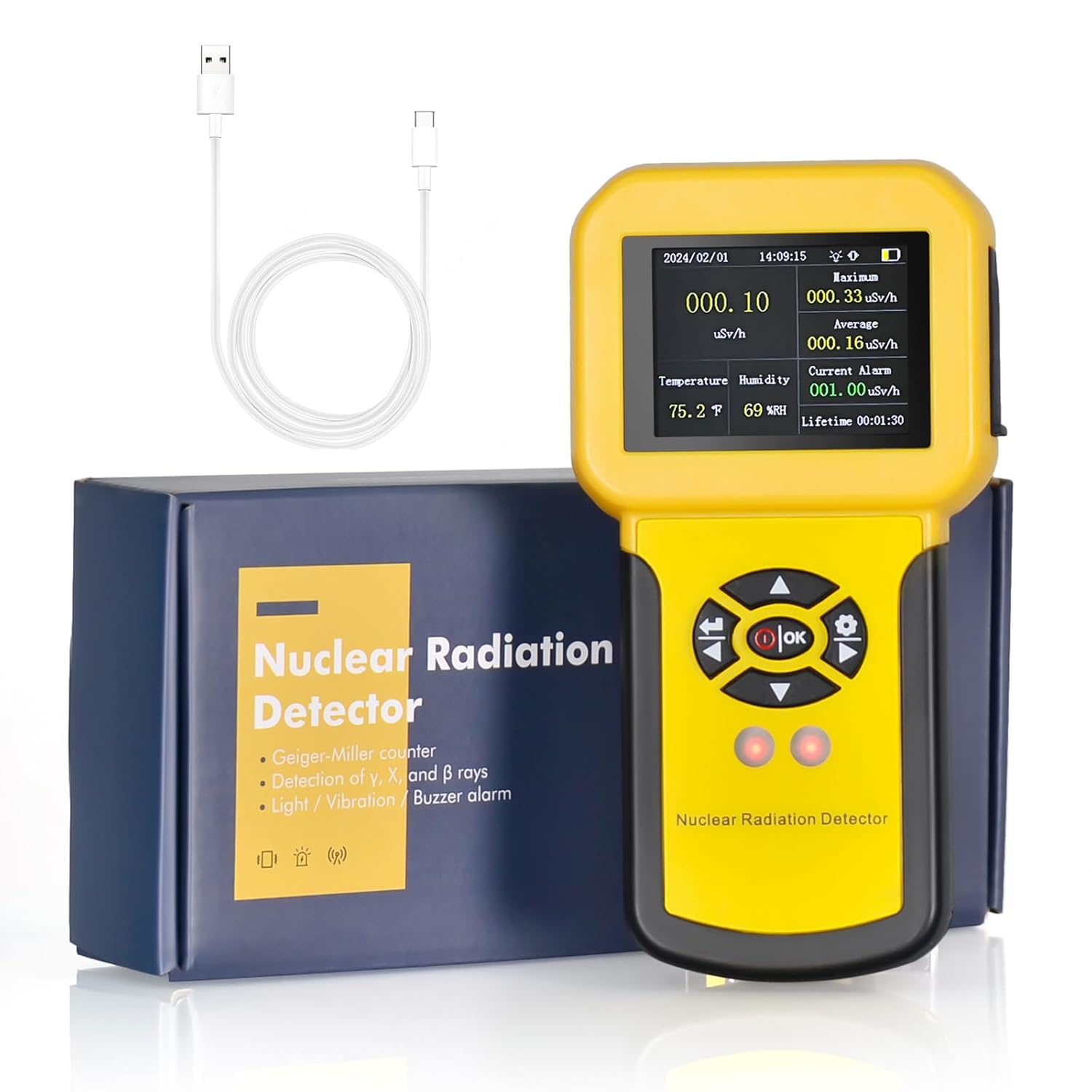 RADIATION ALERT nspector+ 放射線測定器 Nuclear Radiation Meter Geiger Counter, BTMETER Radioactive