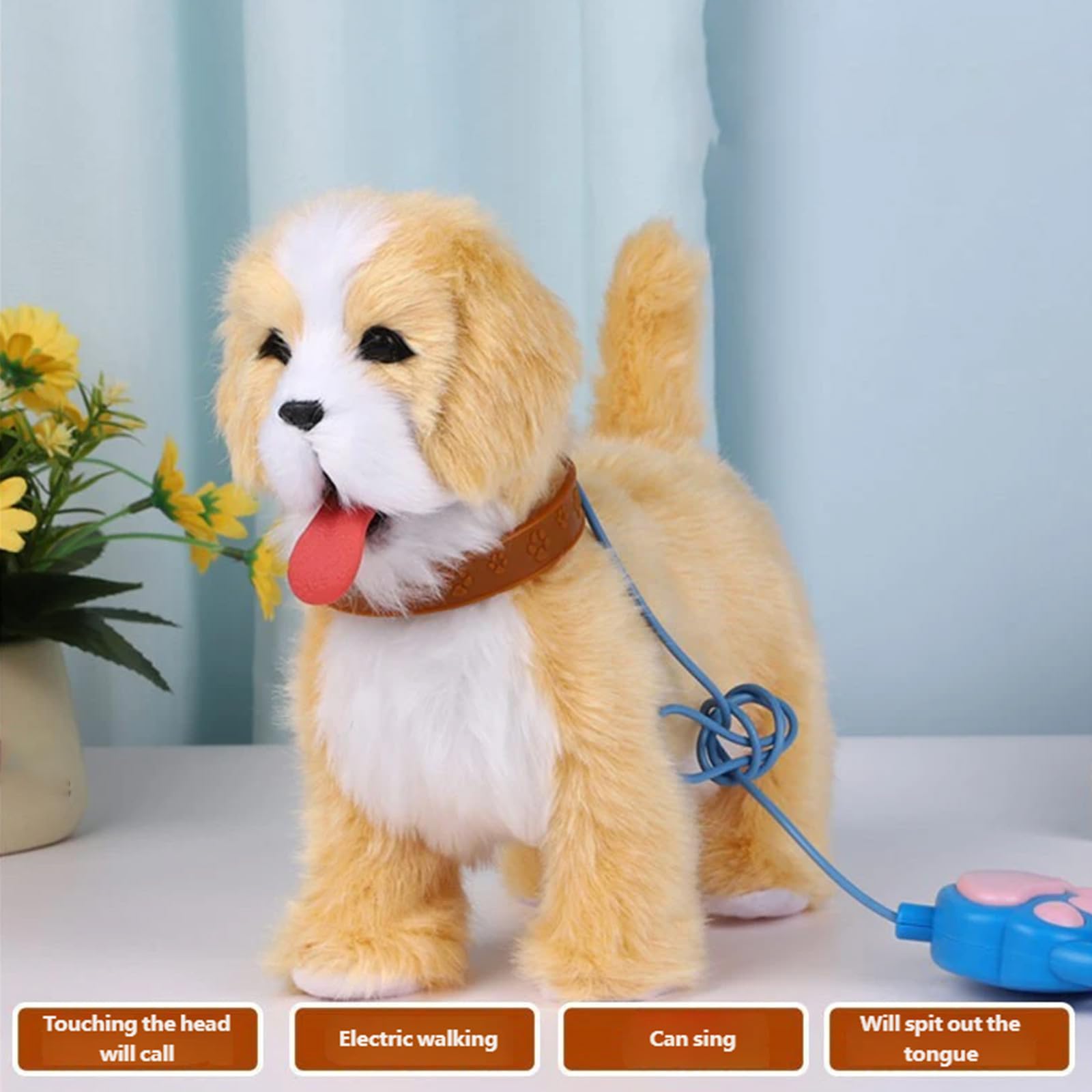 Amazon.co.jp: ソフトセーフ電動ぬいぐるみ犬 おしゃべり機能と舌出し