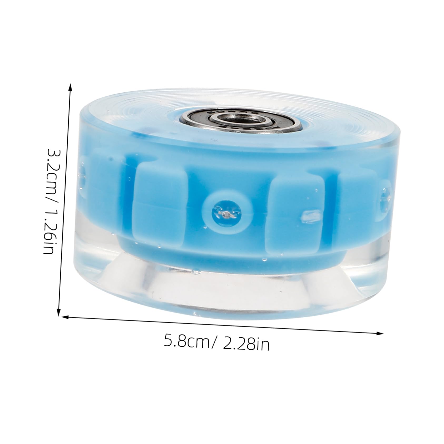 YARNOW Ruedas Luminosas para Patines de Goma Azul, 4 Piezas