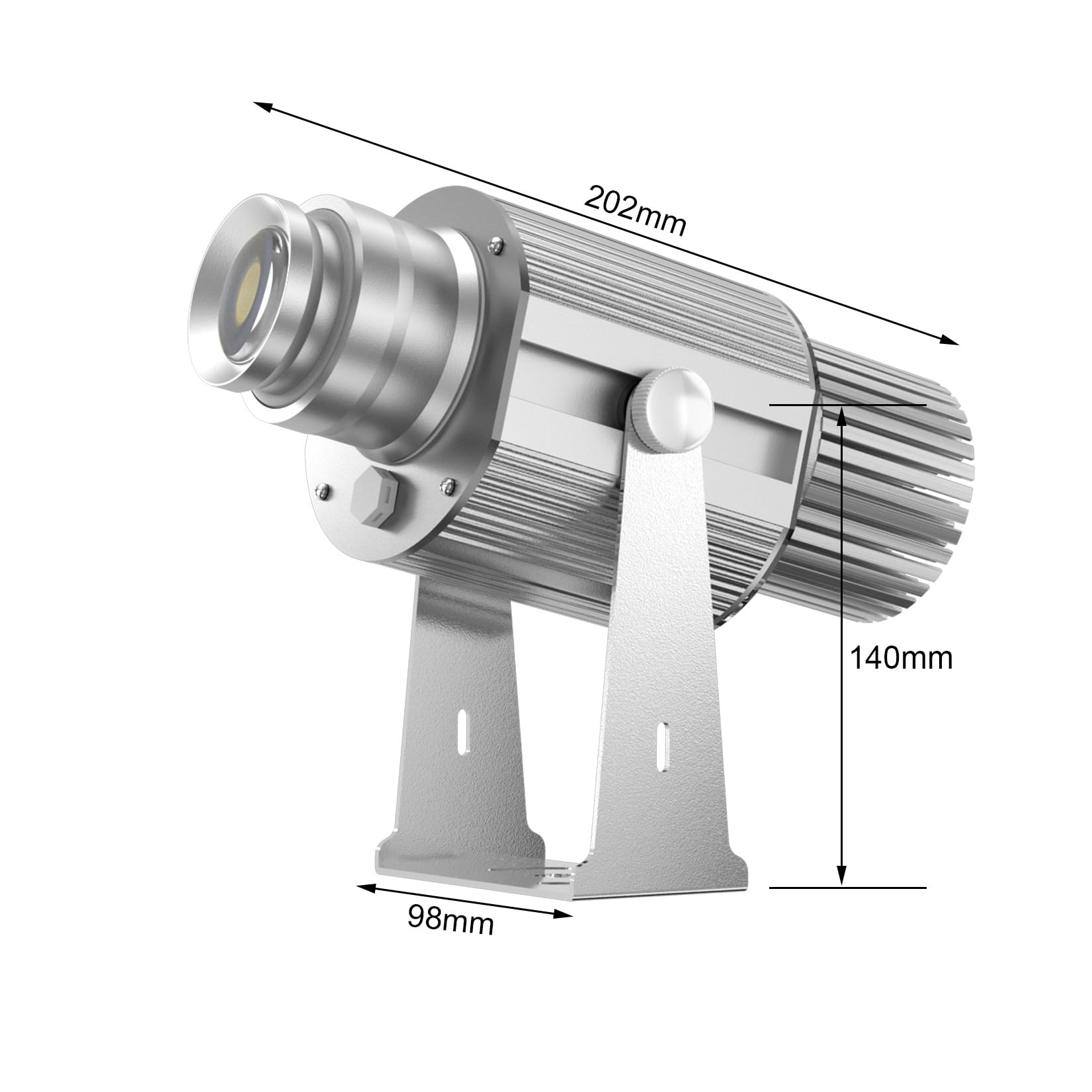 Projecteur LED GOBO 35 W - Étanche IP67 - Pour extérieur, magasin, bar, karaoké, restaurant, publicité (argenté)