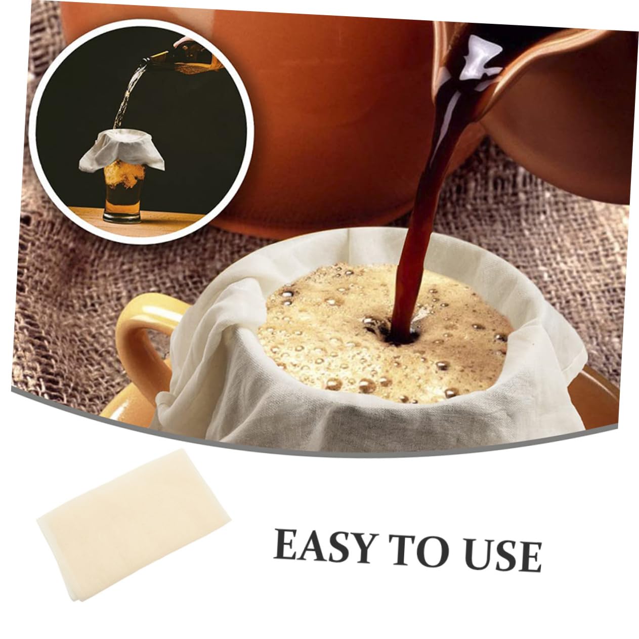 CIYODO Cheese Cloth for Straining Large Reusable Unbleached Versatile for Cooking Cheese Making Meat Roasting