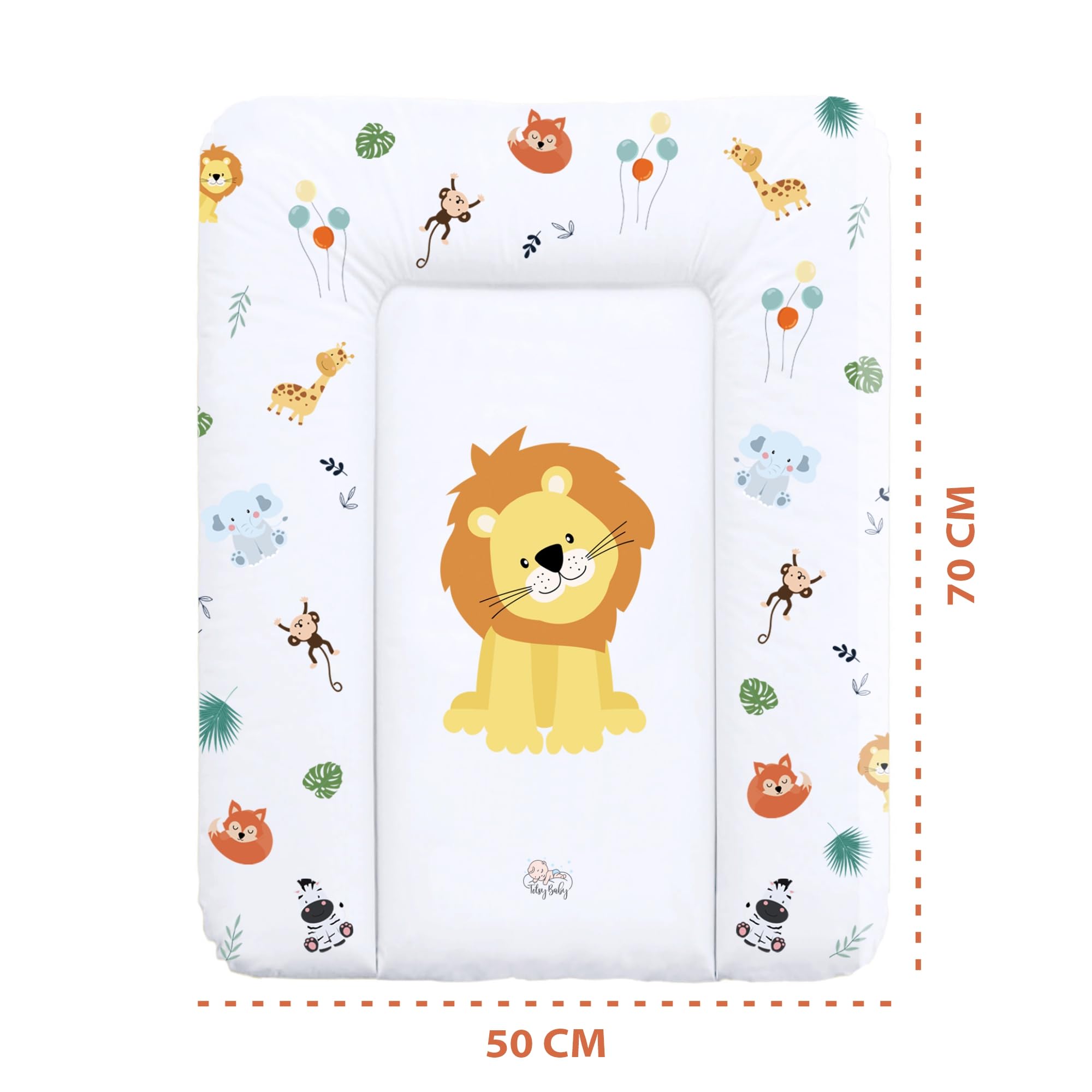 Totsy Baby Pad per Neonati, 70x50 cm, Poliestere, Motivo Safari