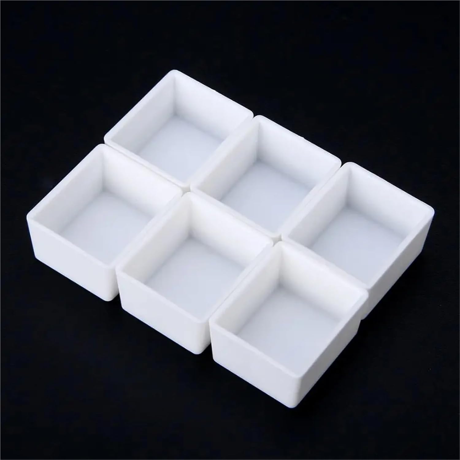 Empty Watercolor Paint Pans White 3.2ml Empty Full Pan Plastic Half Pans Watercolor Paint Grid Painting Supplies Paint Palette Art Supplies for Custom Palette Creation(Half Pan 2ml 60pcs)