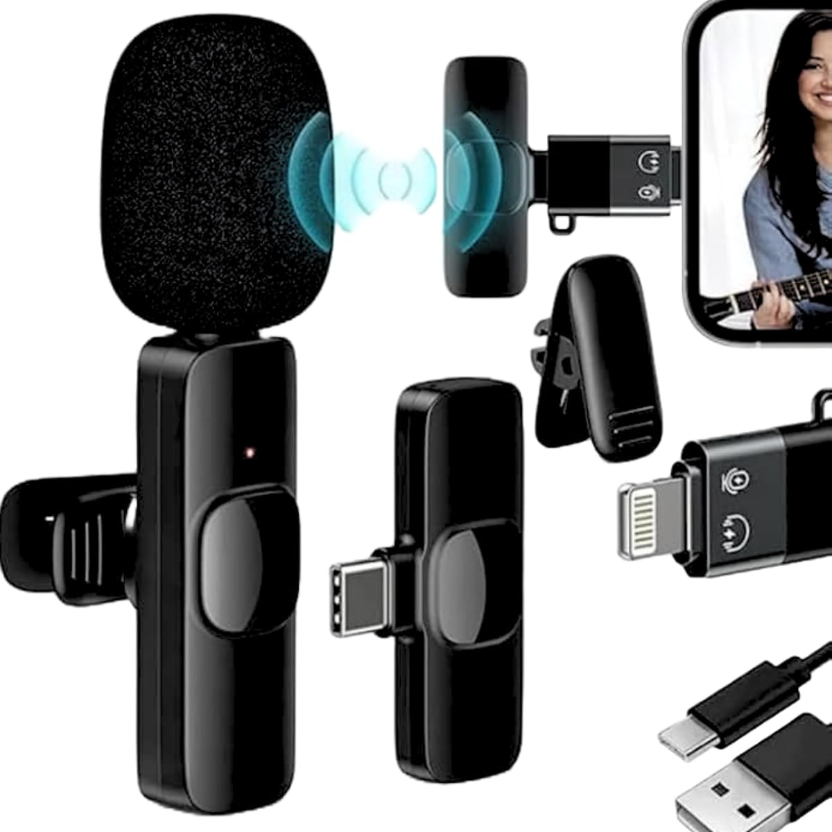 K8 Wireless Microphone, Ultra-Low Latency, Automatic Noise