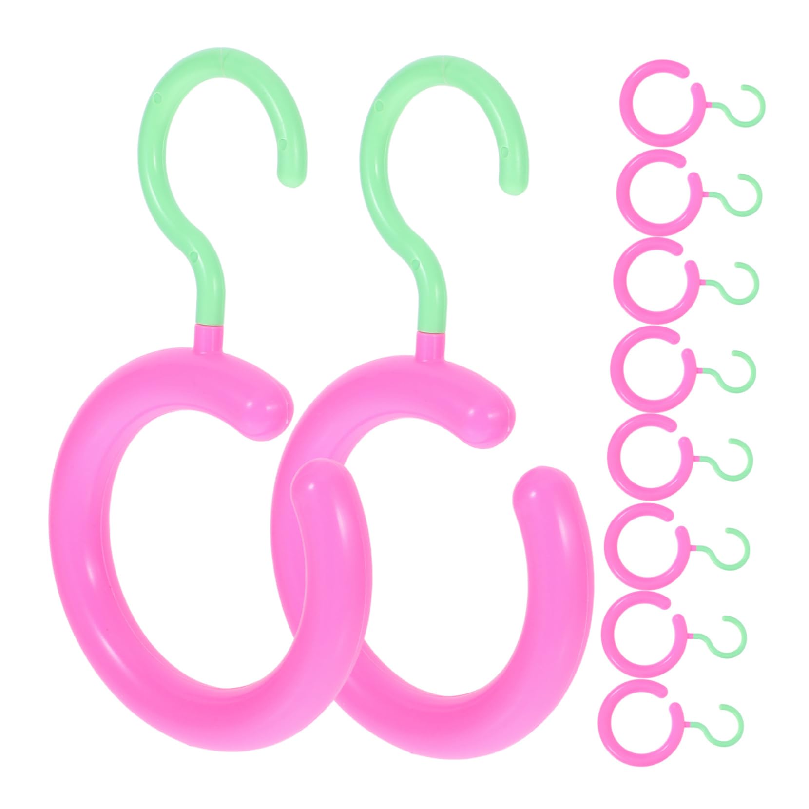 Unomor 10pcs Multi Functional Round Scarf and Tie Hanger for Closet Slip Space Saving Organizer Hooks for Belts Purses and Scarves for Home Living Room and Bedroom Storage