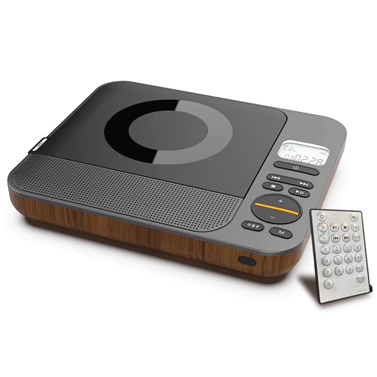 Mini lettore CD portatile Bluetooth con telecomando, schermo LED, ricaricabile, supporta CD, Bluetooth, FM, USB, AUX, ideale per gli amanti della musica in viaggio
