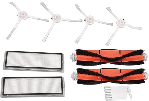 Kit de cepillo de trapeador de vacío robot, filtros de cepillo blanco kit de peine plano apto para 1C F9 1T robot aspirador de reemplazo