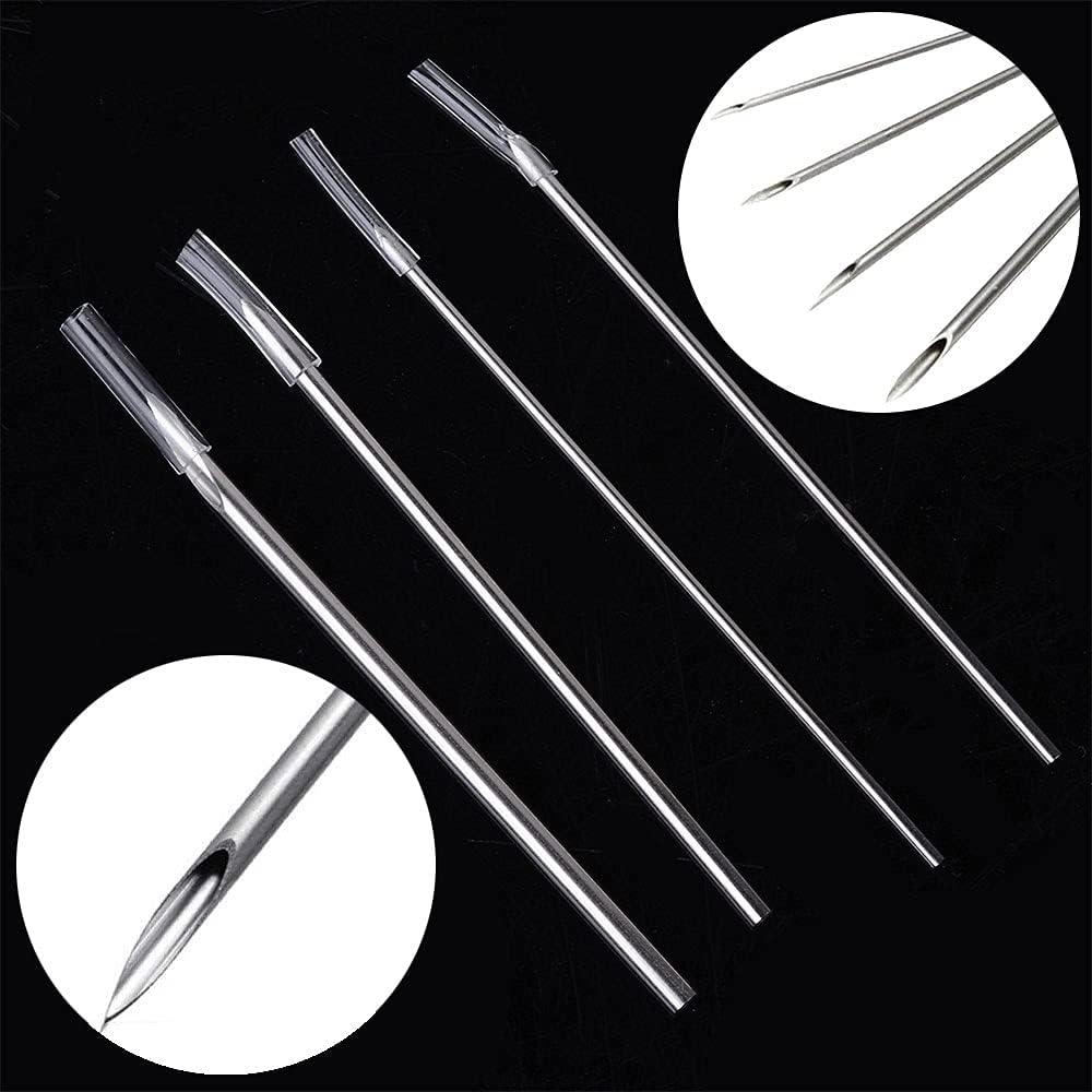 40PCS Piercing Receiver Needle Ear Nose Piercing Needles Body Piercing