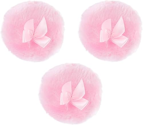 3pc Powder Makeup Puff for Loose Powder Puff Powder Applicator Large Powder Puff Makeup Puff Talcum Powder Puff Round Puff Foundation Puff Pad Long