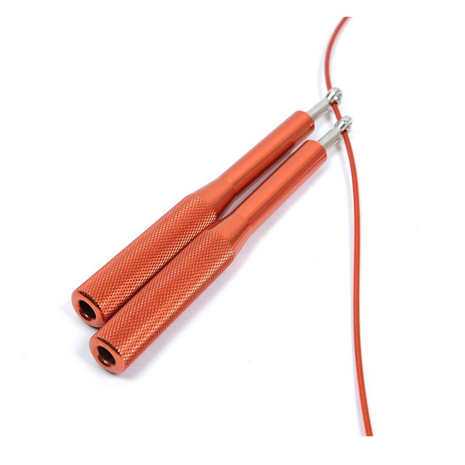 XIANGFATS Cuerda Saltar Speed Jump Rope Professional Men Women Cable de Gimnasio Alimento de Alambre de Acero omitiendo Cuerdas Ajuste de Fitness Cuerdas (Color : Orange)