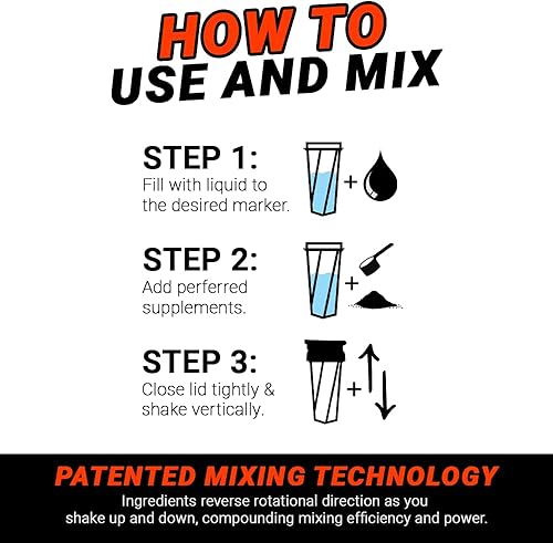 Miniatura 3 de HELIMIX Botella mezcladora Vortex de 1.5 con capacidad para hasta 20 onzas  Sin bola de mezcla o batidor  Fabricado en Estados Unidos  Vaso agitador