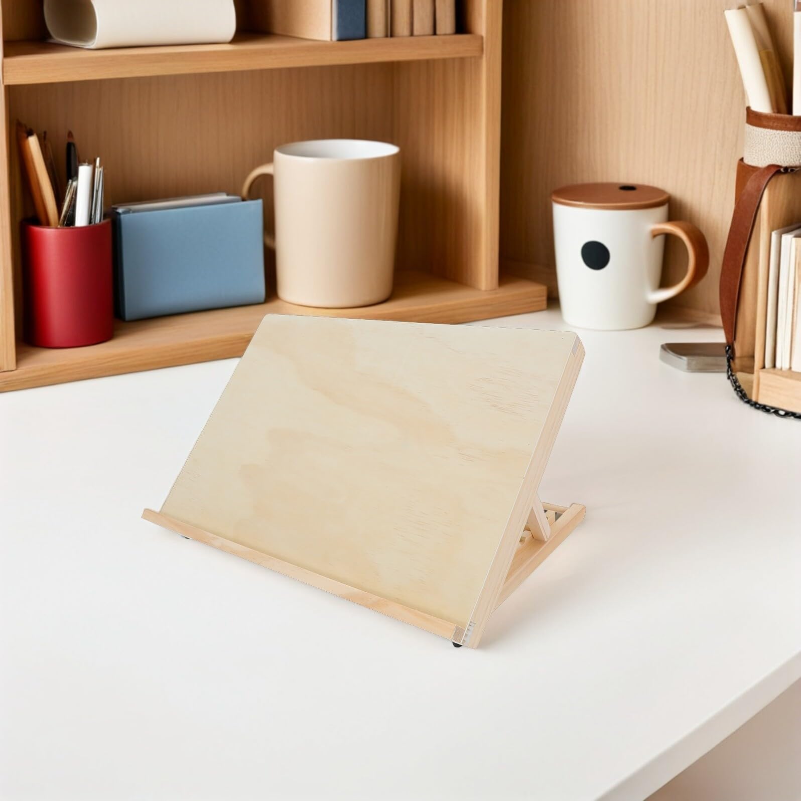 Petit Chevalet de Table en Bois Pliable, Portable, 4 Hauteurs Réglables