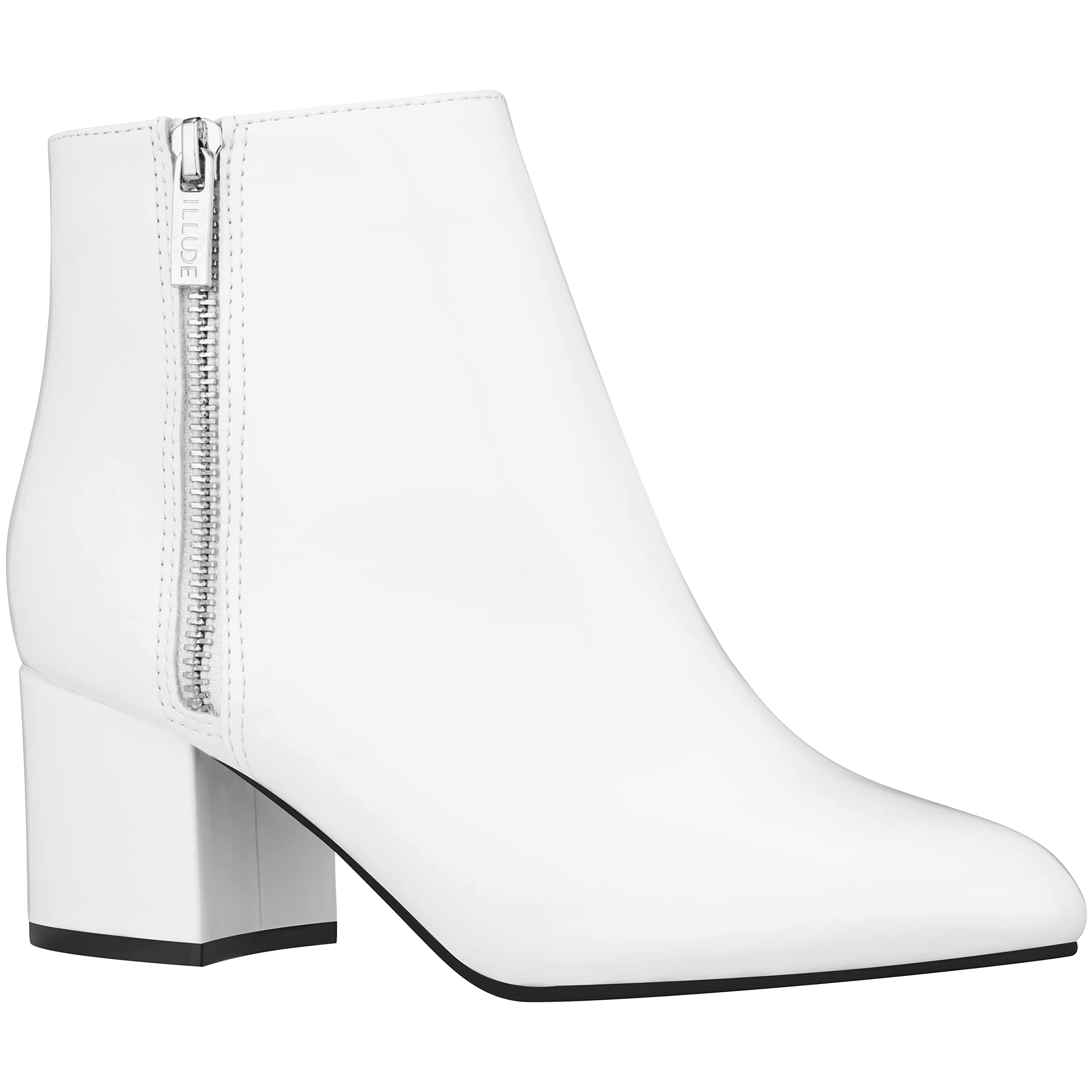 ILLUDE Womens Low Heel Ankle Boot Casual Zip Up Booties Comfortable Everyday Round Toe Bootie