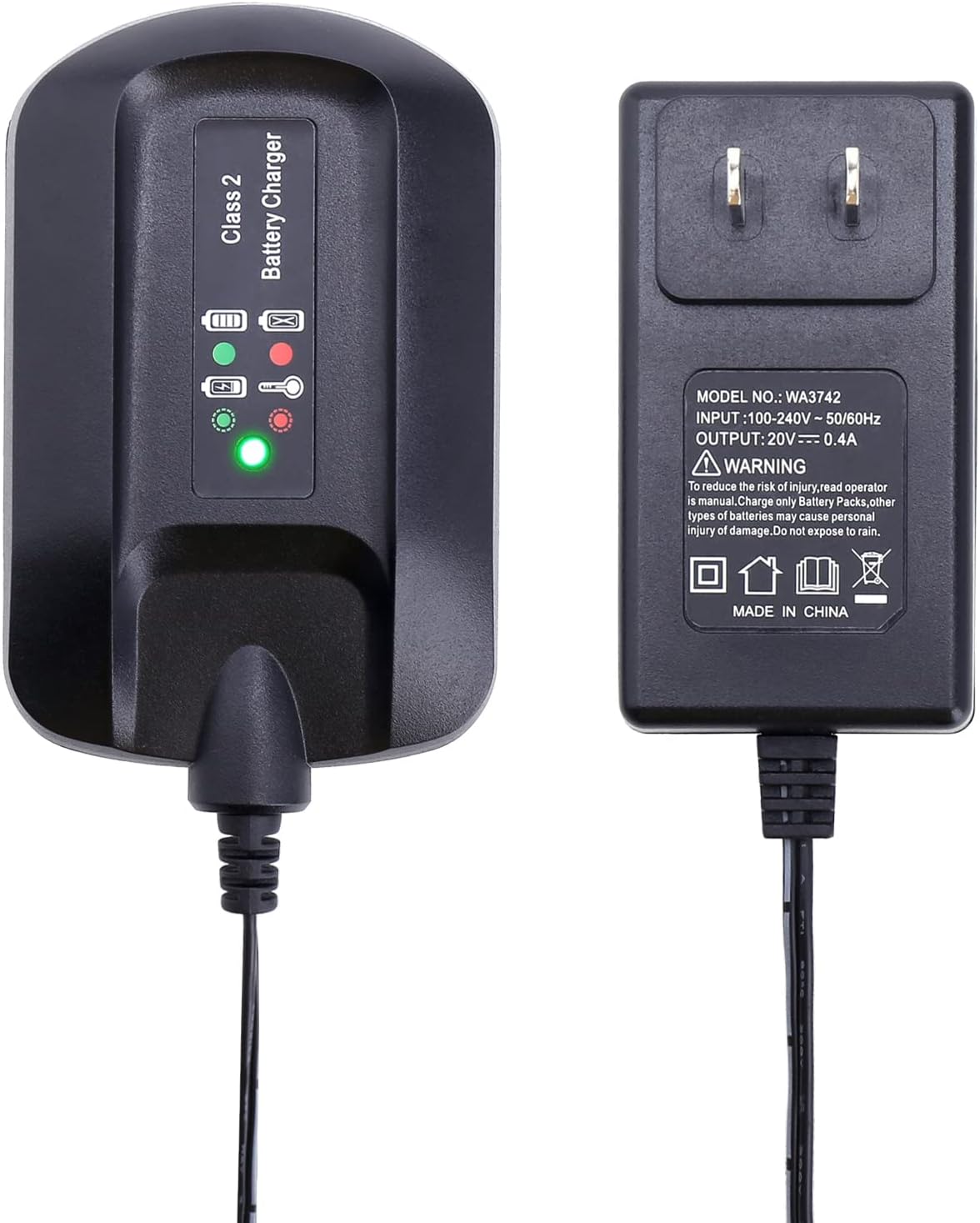 Elefly WA3742 Compatible with Worx 20V Battery Charger WA3732 Compatible with Worx 20V Lithium Battery WA3525 WA3520 WA3575 WA3578