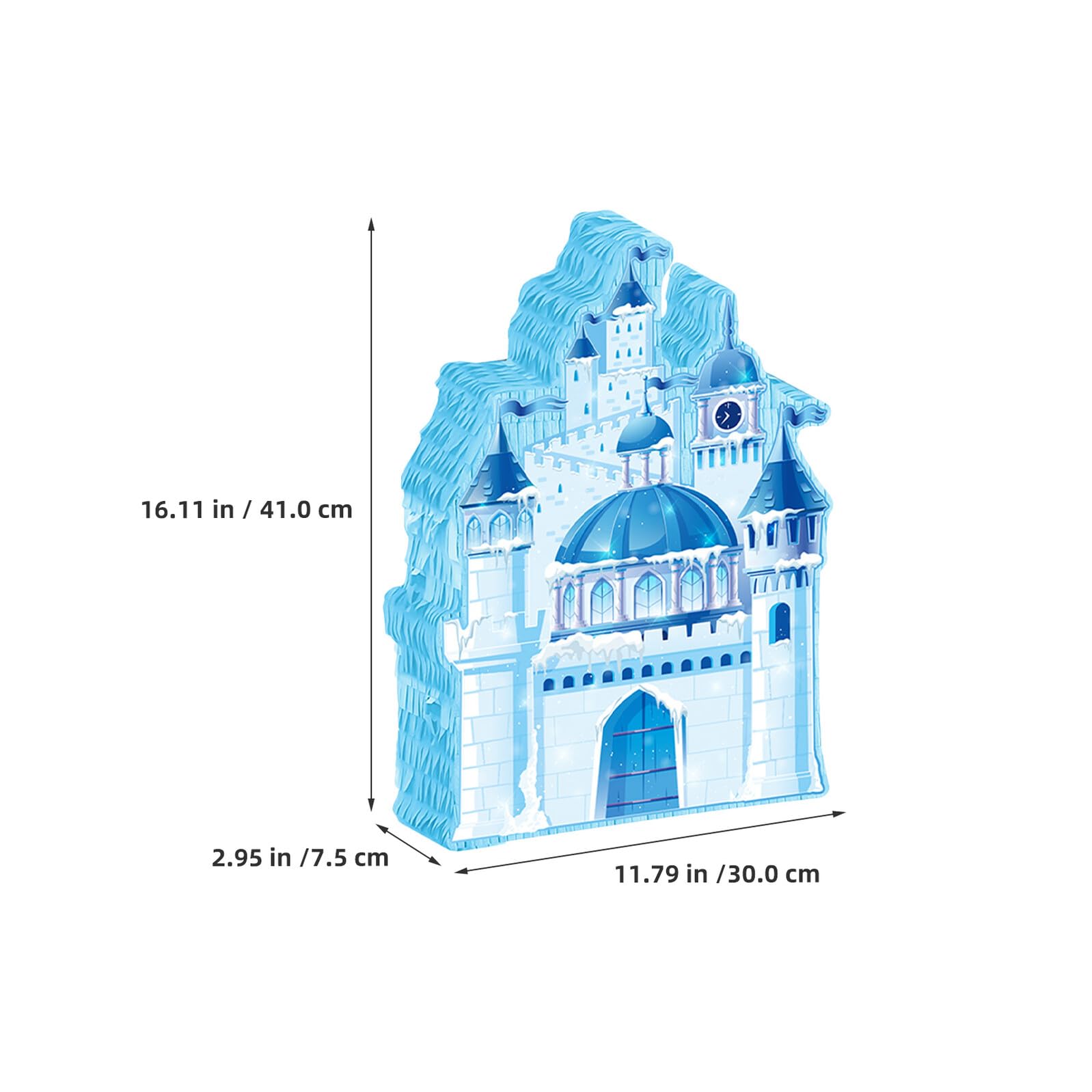 Weihnachts Hängepiñata Schloss Piñata aus Papier mit Einfachem Aufhängen und Spannendem Partyspiel für Prinzessinnen Geburtstagsfeiern und Winterpartys