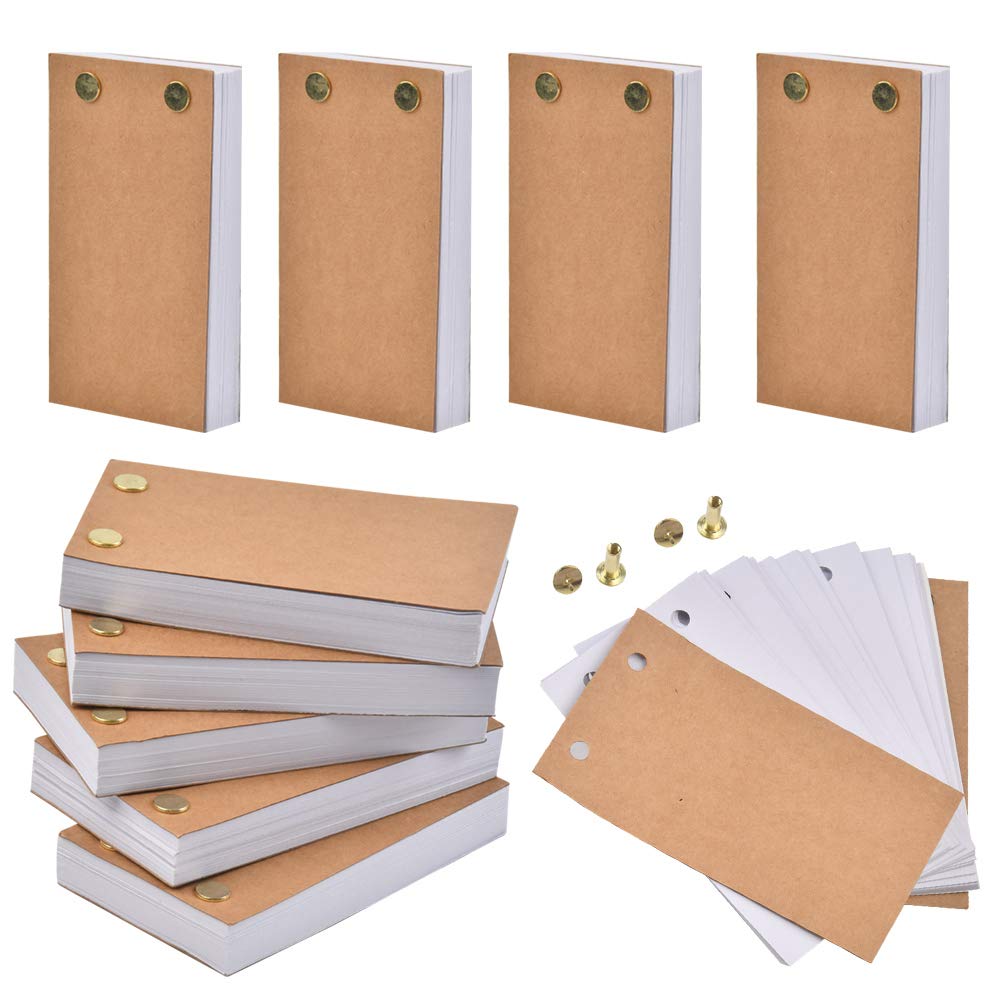 BUYGOO 750 Sheets Blank Flip Book Paper with Holes, 4.5" x 2.5" Animation Drawing Flipbook Paper Set, Blank Flipbooks for Animation, Sketching, and Cartoon Creation