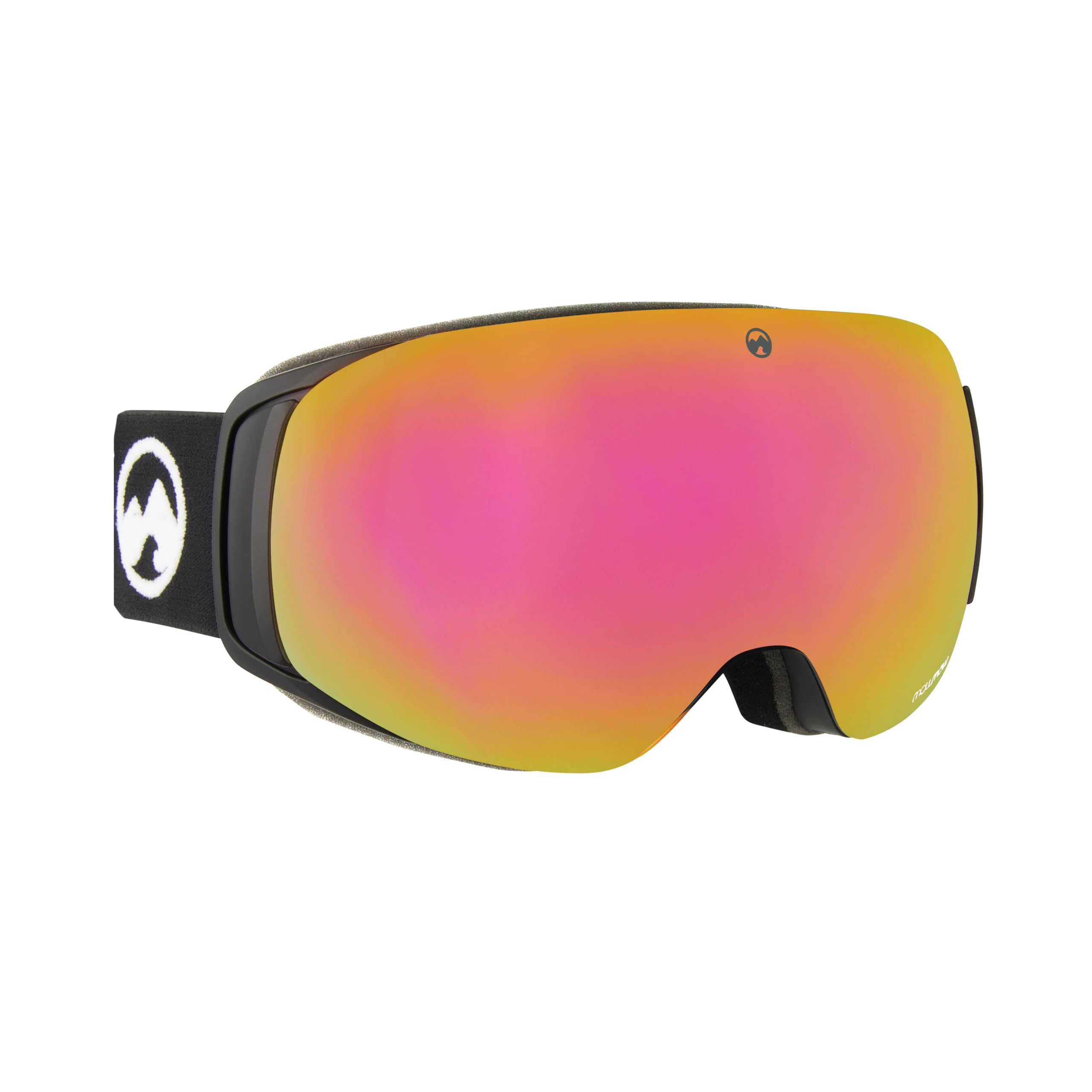 MowMow GRAVITY Skibrille – Gratis Bonuslinse – Magnetisch – ECO: Rahmen aus Bioharz & recycelt – UV400 – Unisex (Rot, Gelb)