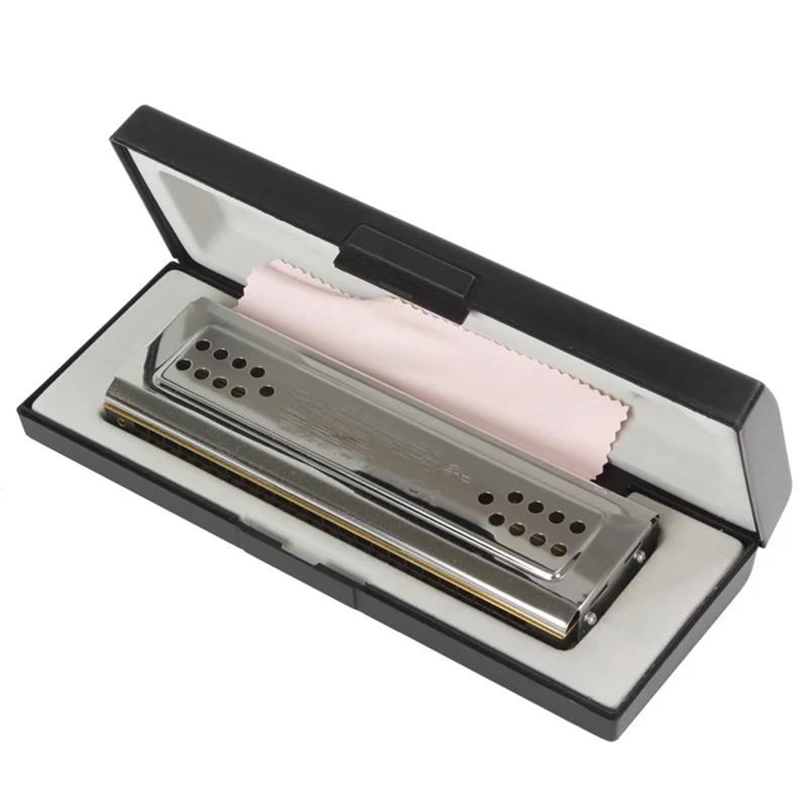 Einsteiger Mundharmonika Professionelle 24-Loch-C-Dur-Doppelseitige Vibrato-Mundharmonika