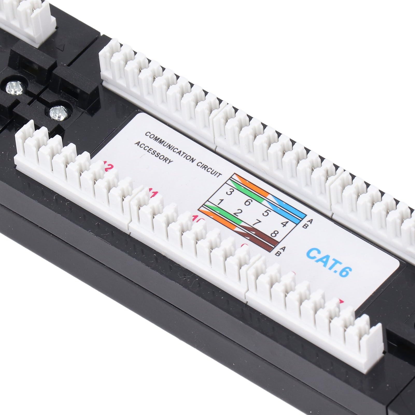 Panneau de Brassage Cat6 24 Ports, Panneau de Brassage Réseau RJ45 Haute compatibilité avec Gestion des Câbles, Panneau de Brassage Réseau pour Commutateur Ethernet Gigabit