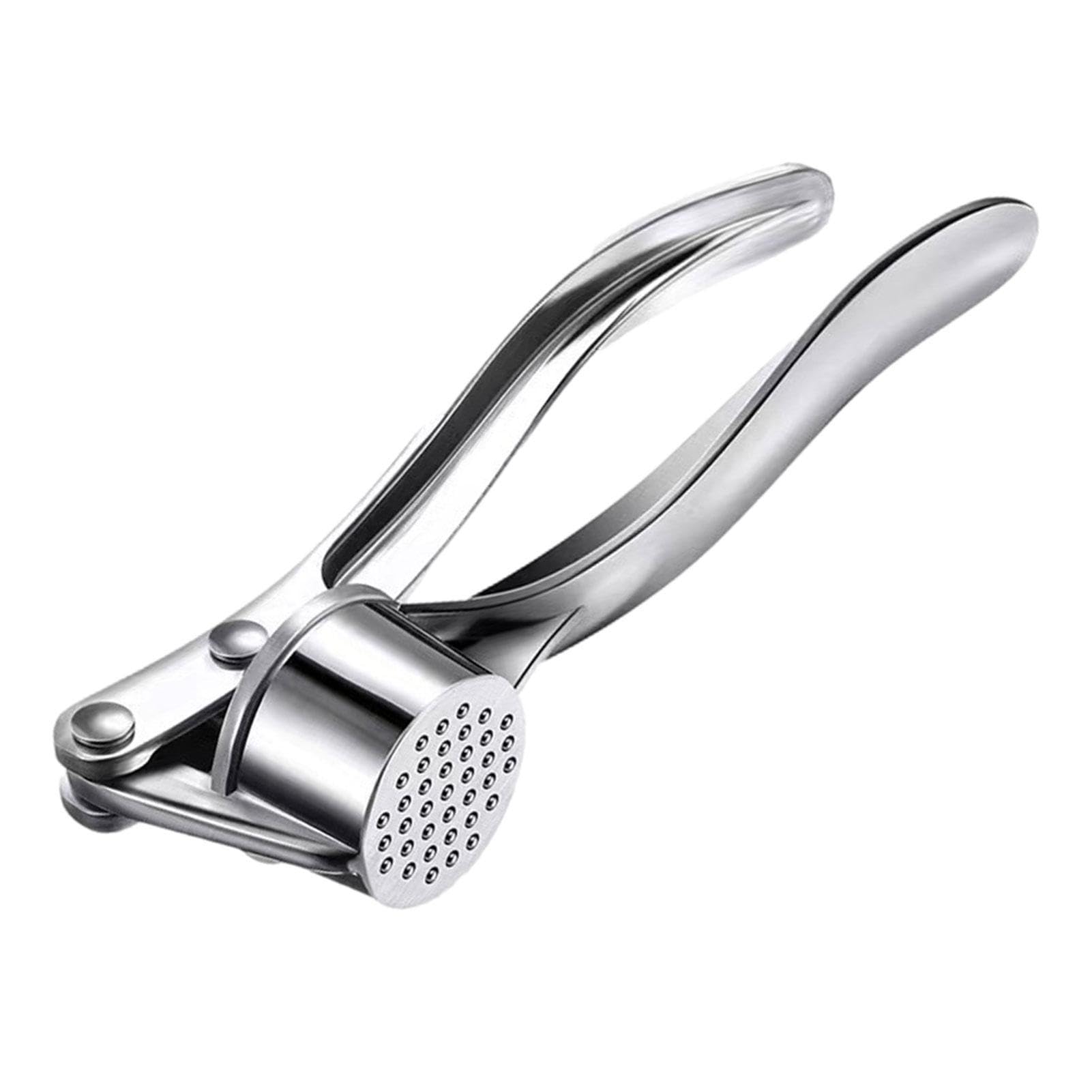 Cortador de ajos – Prensa de ajo de acero inoxidable | Prensa de ajos de alto rendimiento, prensa de ajo fuerte y duradera, prensa manual de ajo de metal para el hogar, picadora de ajos, brecha de