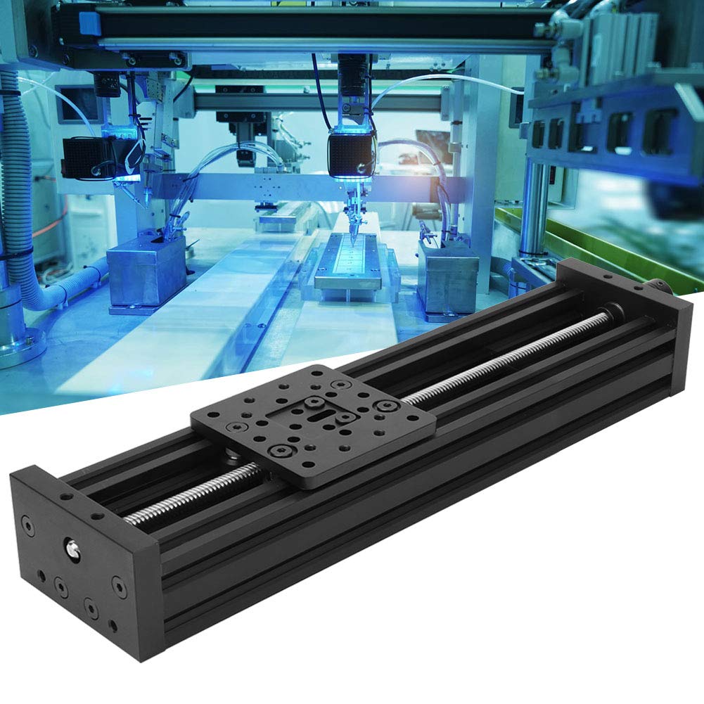 Table Coulissante CNC, Table Coulissante de Guidage Linéaire en Alliage D'aluminium, Vis à Billes de 2 Mm, Rail de Mouvement, Actionneur de Scène de Guidage Linéaire pour Vis à