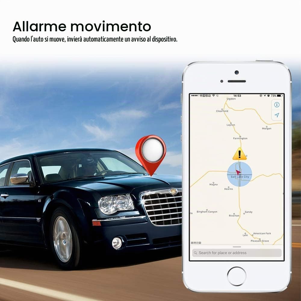 Zeerkeer GPS Tracker per Auto,Localizzatore GPS per Auto Anti-perso,Tracciatore di Posizione in Tempo Reale GPS Tracker con IP67 Impermeabile Geo-fence Alarm App Gratuita 250 Giorni Standby(20000mAh）