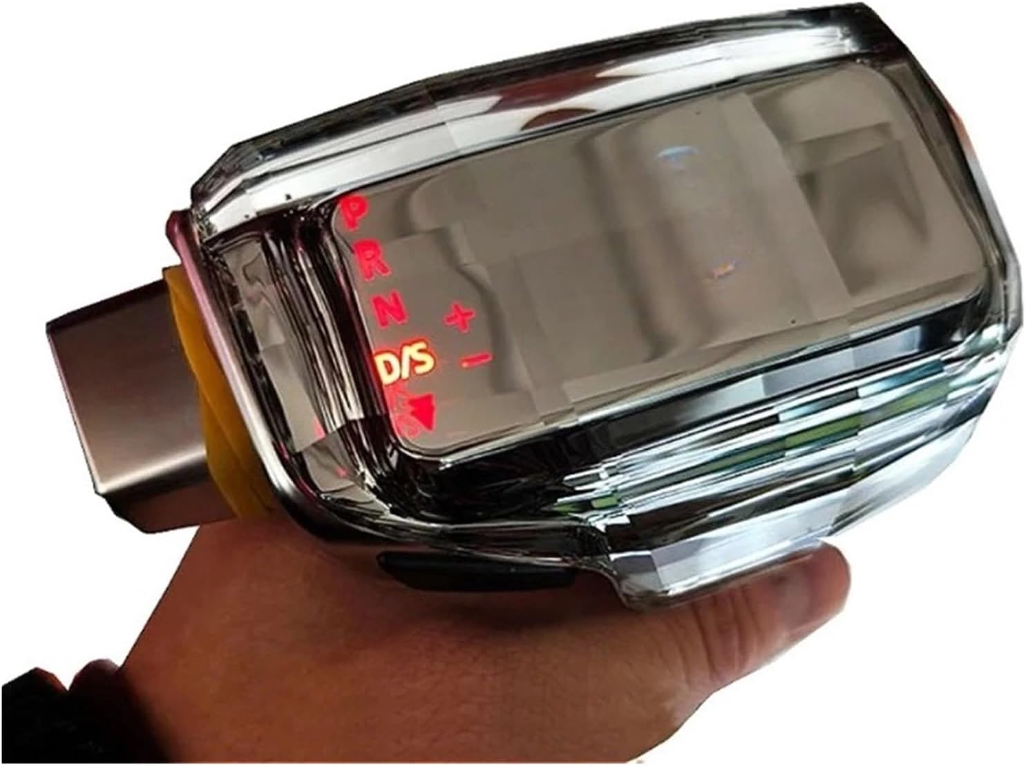 Crystal Gear Handle Head Shift Knob Lever Handball with Glowing Compatible for Audi A4 A6 Q5 A7 A5 A1 Q2 S4 RS4 S6 S7 RS6 RS7 RS3(Logo)