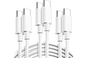 White USB C to USB C Cable 3ft 3Pack 60W Certified