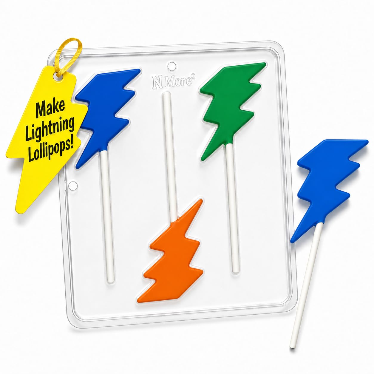 Amazon.com: Candy Molds N More Lightning Bolt Lollipop Chocolate