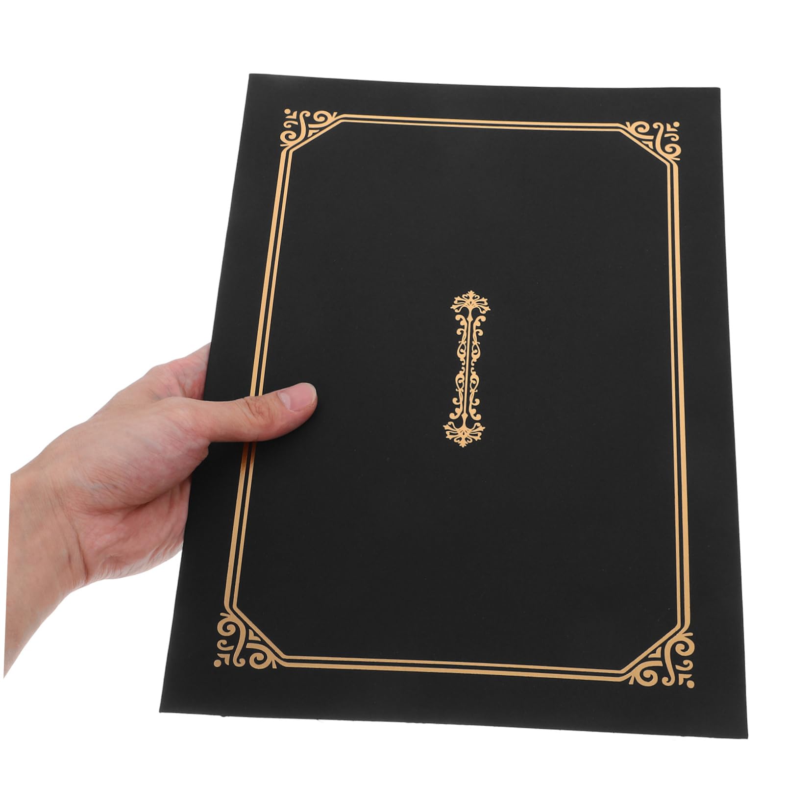 5Pièces Couvertures de Certificat Dorées Protège-diplômes Élégants pour Bureau et Housses de Documents avec Design Unique