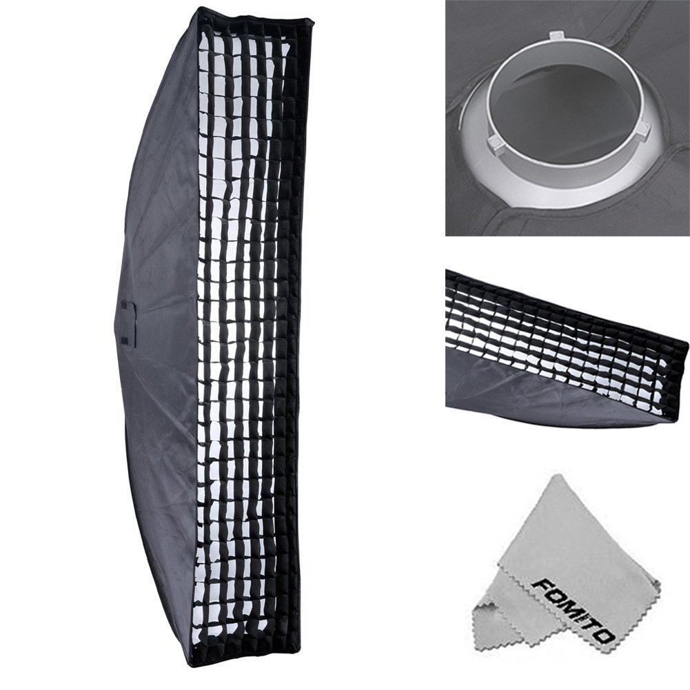 FOMITO Godox 35x160cm/13.78x63in Studio Lighting Softbox Bowens Mount with Honeycomb Grid