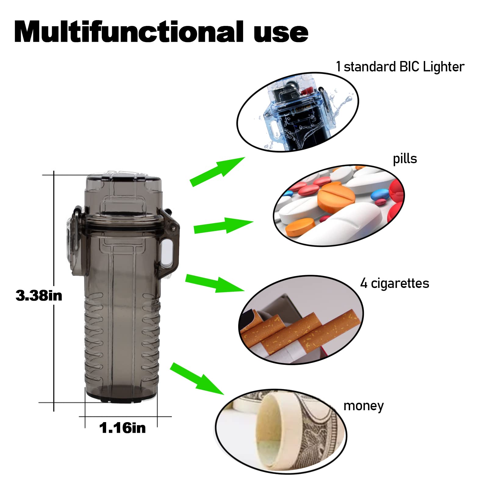 Étui Transparent Pour Briquet à Pétrole - Protection Contre Les Chocs, Idéal Randonnée Et Camping - 9
