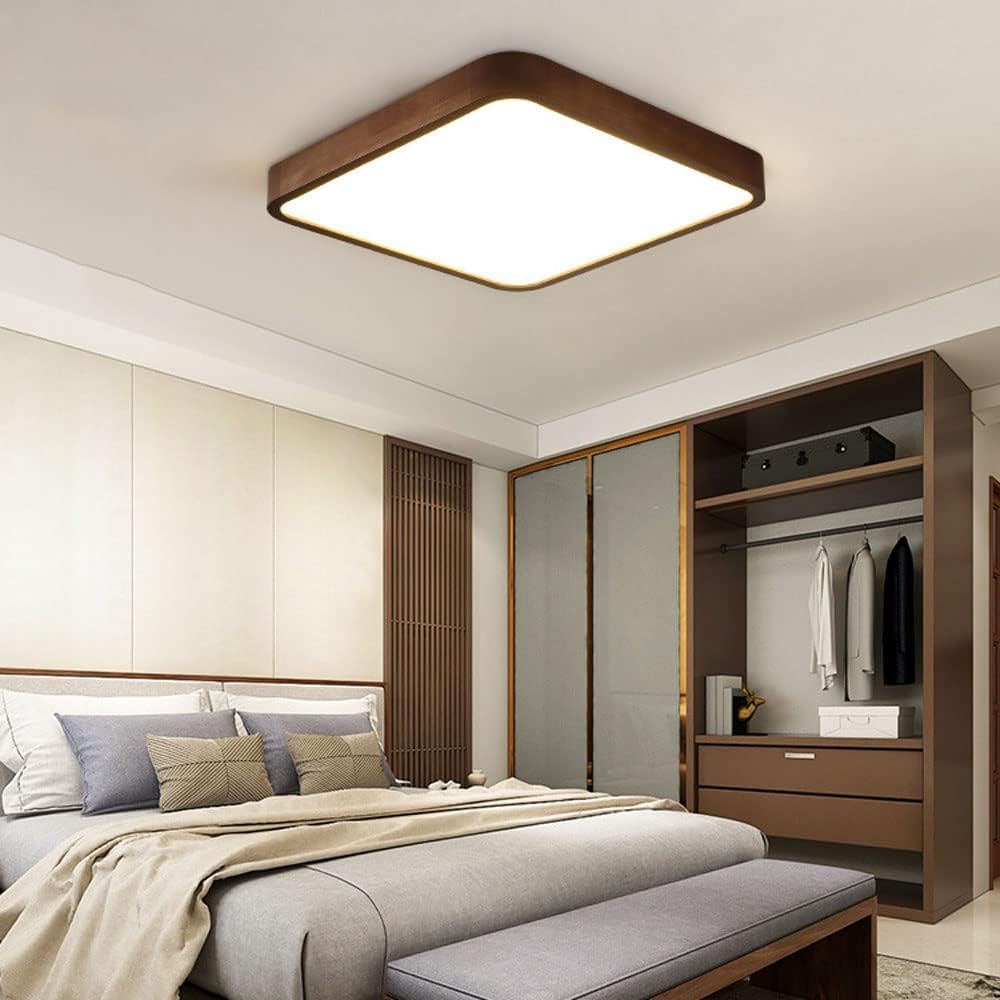 Luz de techo cuadrada china, luz de techo LED de 3 temperaturas de color, montaje empotrado, compatible con accesorios de iluminación de estudio de sala de estar,iluminación de techo