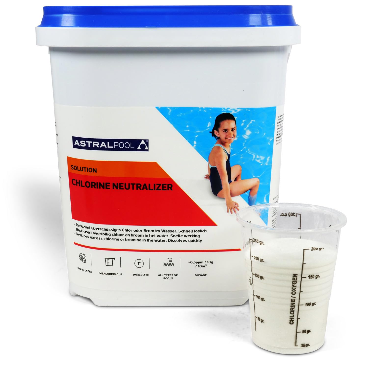 Astral Pool Chlor Neutralisator 6,0 Kg - Reduziert überschüssiges Chlor & Brom im Wasser - Schnell und rückstandsfrei löslich