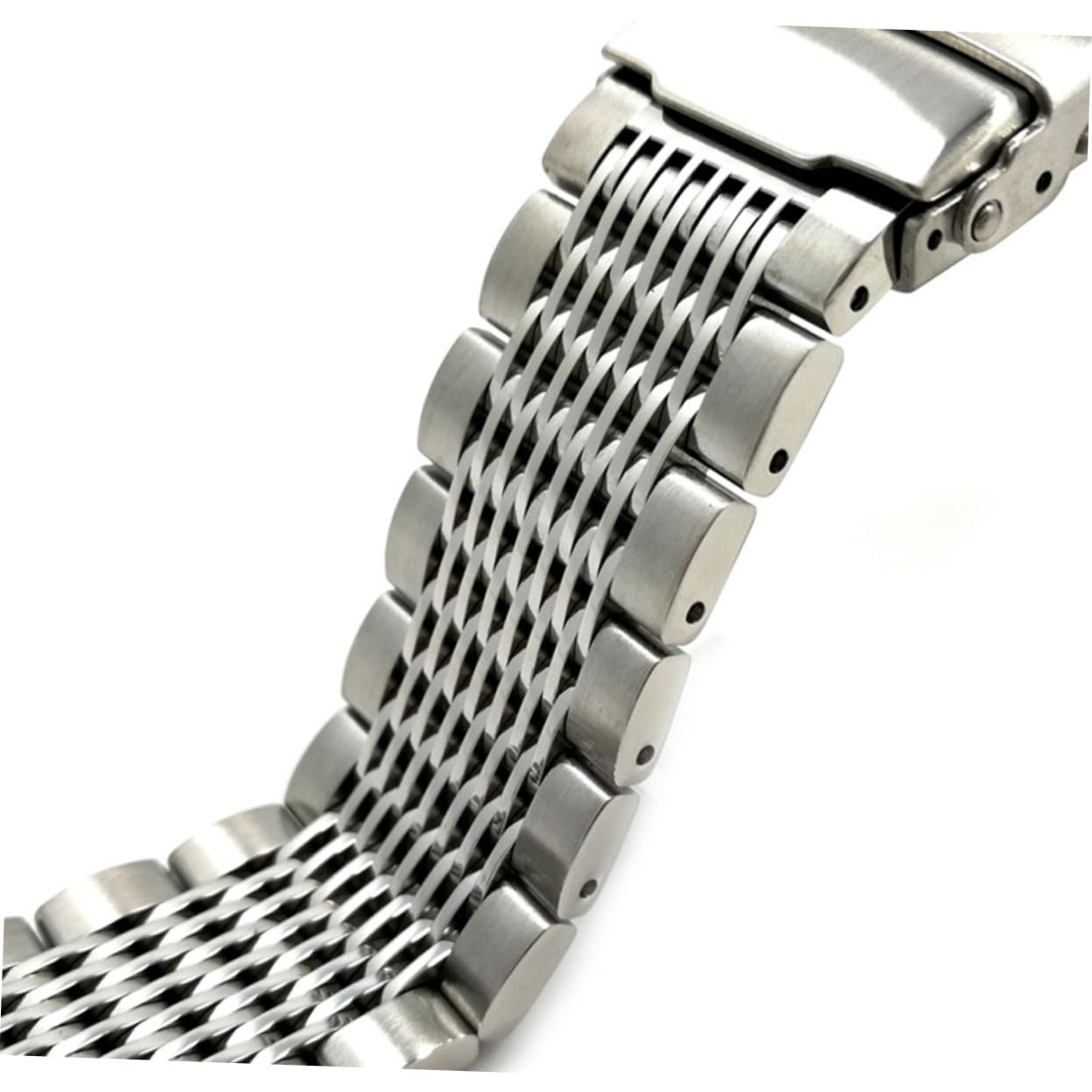 Correa de Reloj de Acero Inoxidable de 20mm, Plata
