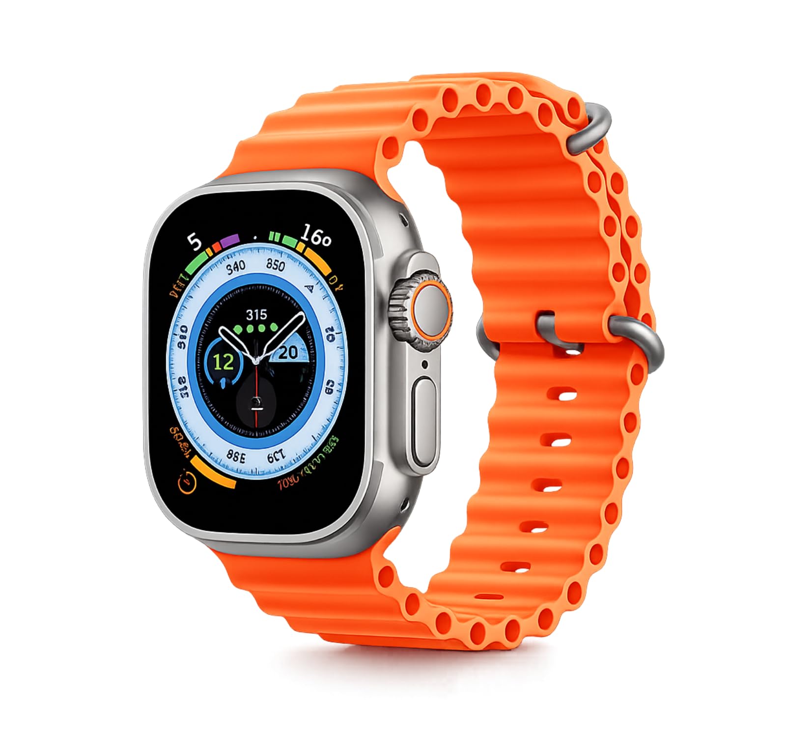 GHEREL Smartwatch for T900 Ultra with Sleep Monitoring, Activity Tracking, Orange Sports Strap, Large HD Touchscreen, Bluetooth Calling Feature, and Smart Notification Support-image-23