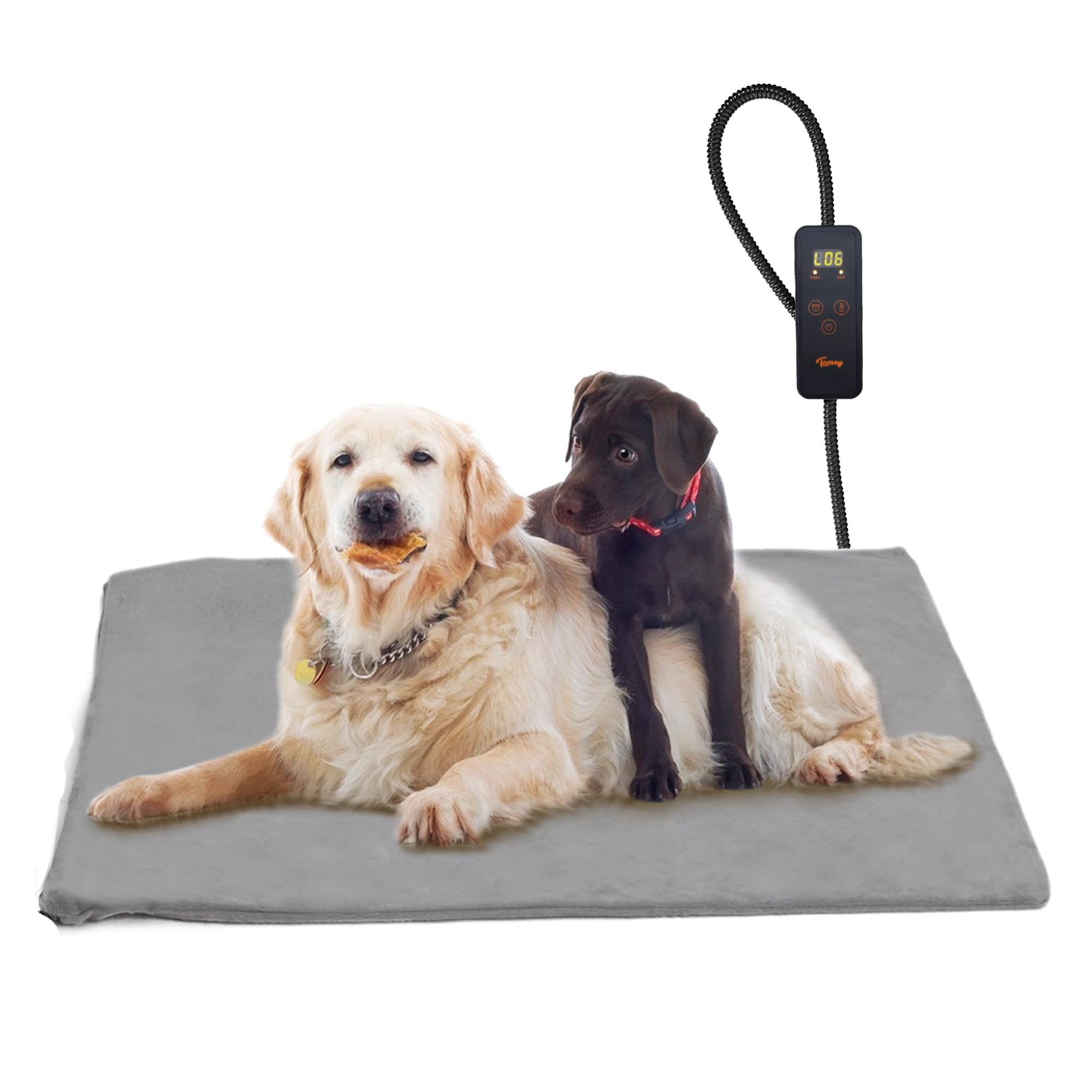 Toozey Dog Heat Pad Electric 120 * 70cm, 5 Adjustable Timer & 6 Adjustable Temperature, Safe Pet Heating Pad Mat with Crystal Velvet Cover, Waterproof, Ideal for Whelping/Puppy/Dogs and Cats, XXL — image 1