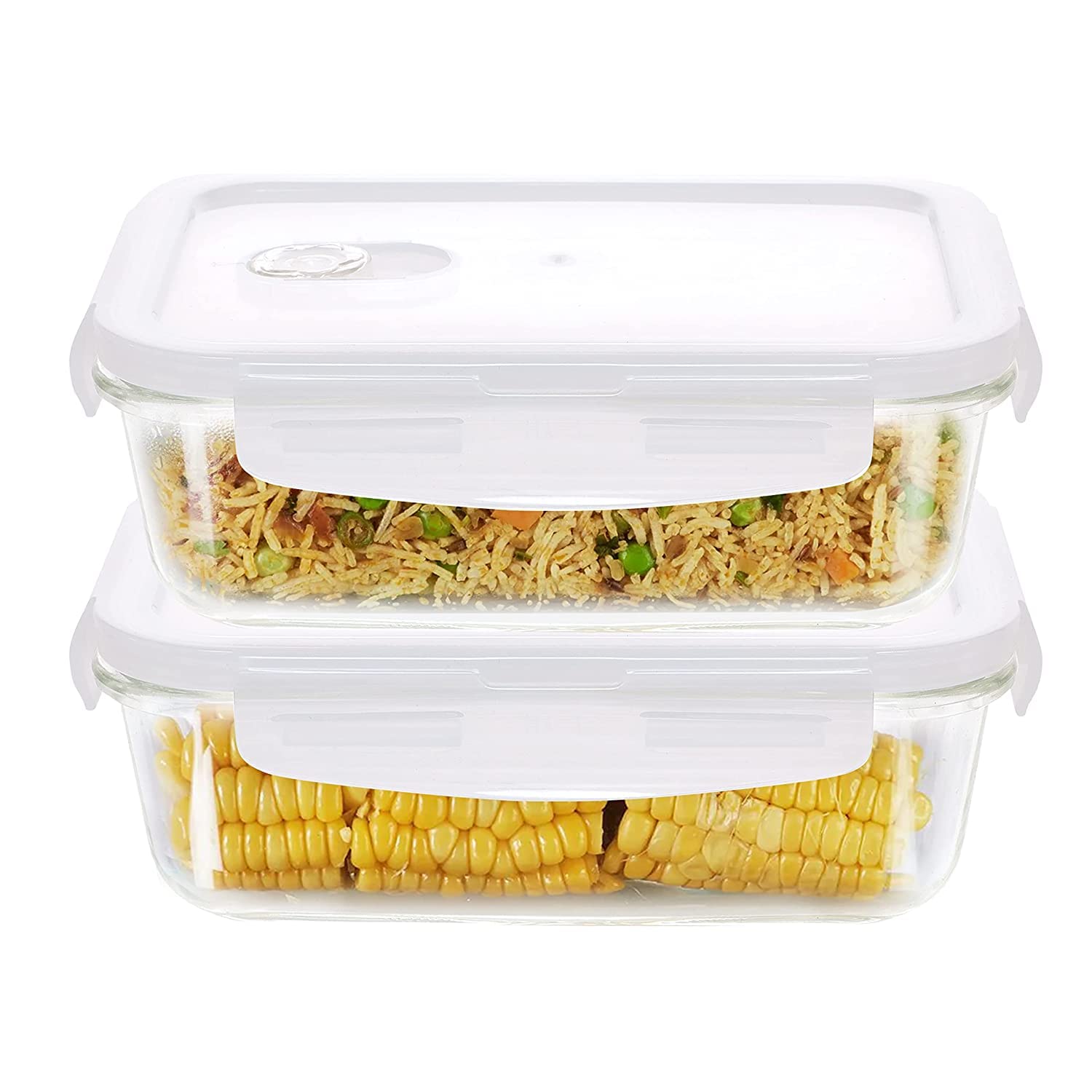 Glass Food Containers - Set of 4 -21 Glass Food Containers - Set of 4 -21