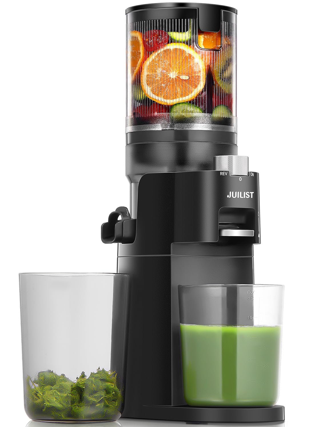 Cold Press Juicer Machines Masticating Slow Juicer Quiet Whole Fruit Vegetable Juicer with High Yield Easy to Clean