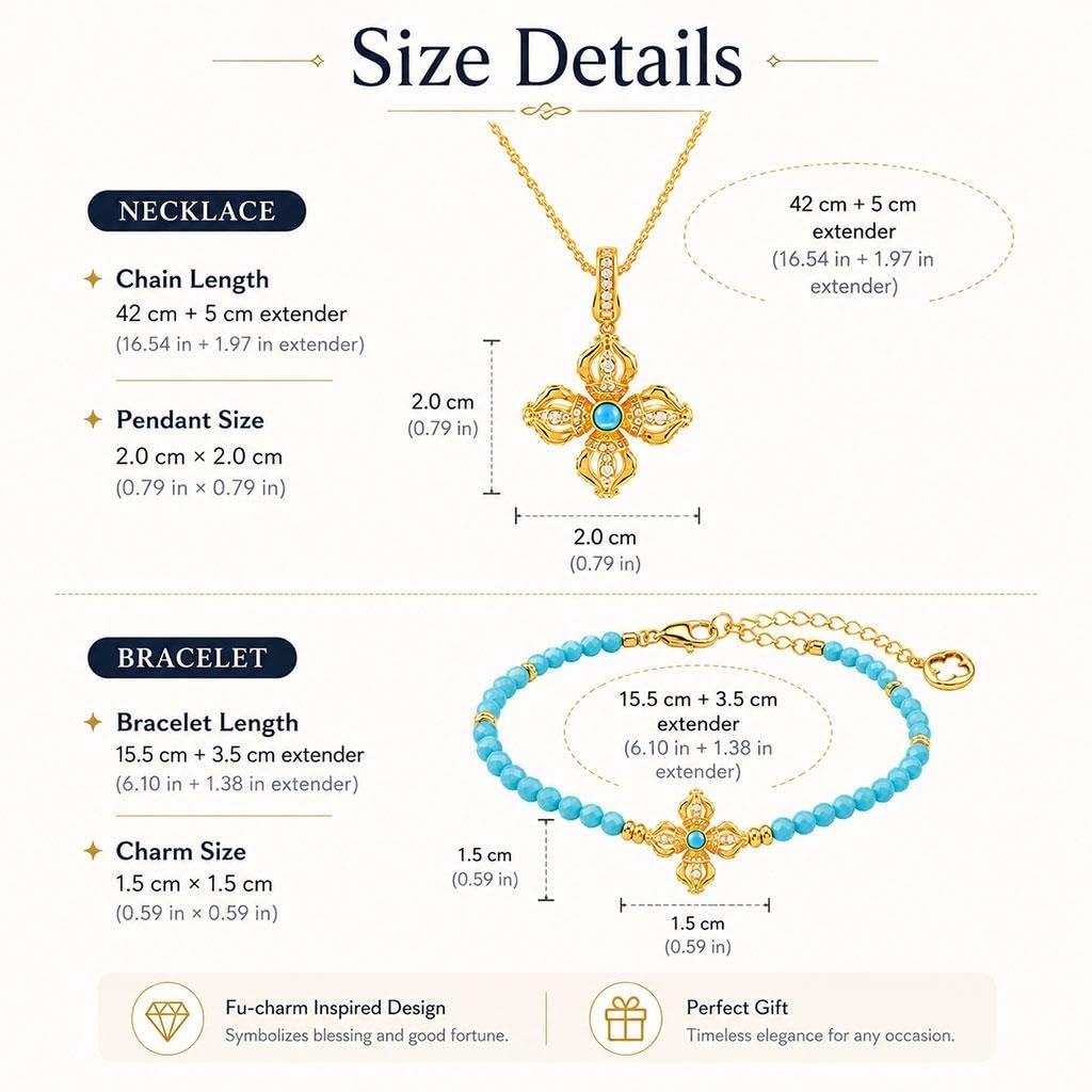Set Gioielli 2 Pezzi Fu Charm, Collana E Bracciale Cinesi