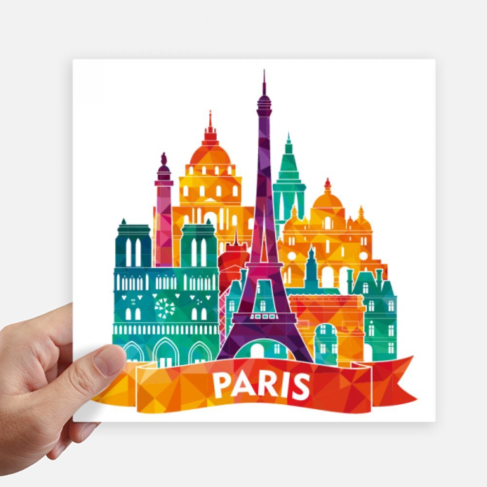 Autocollant Tour Eiffel 20 cm pour masquer les rayures de valise et PC