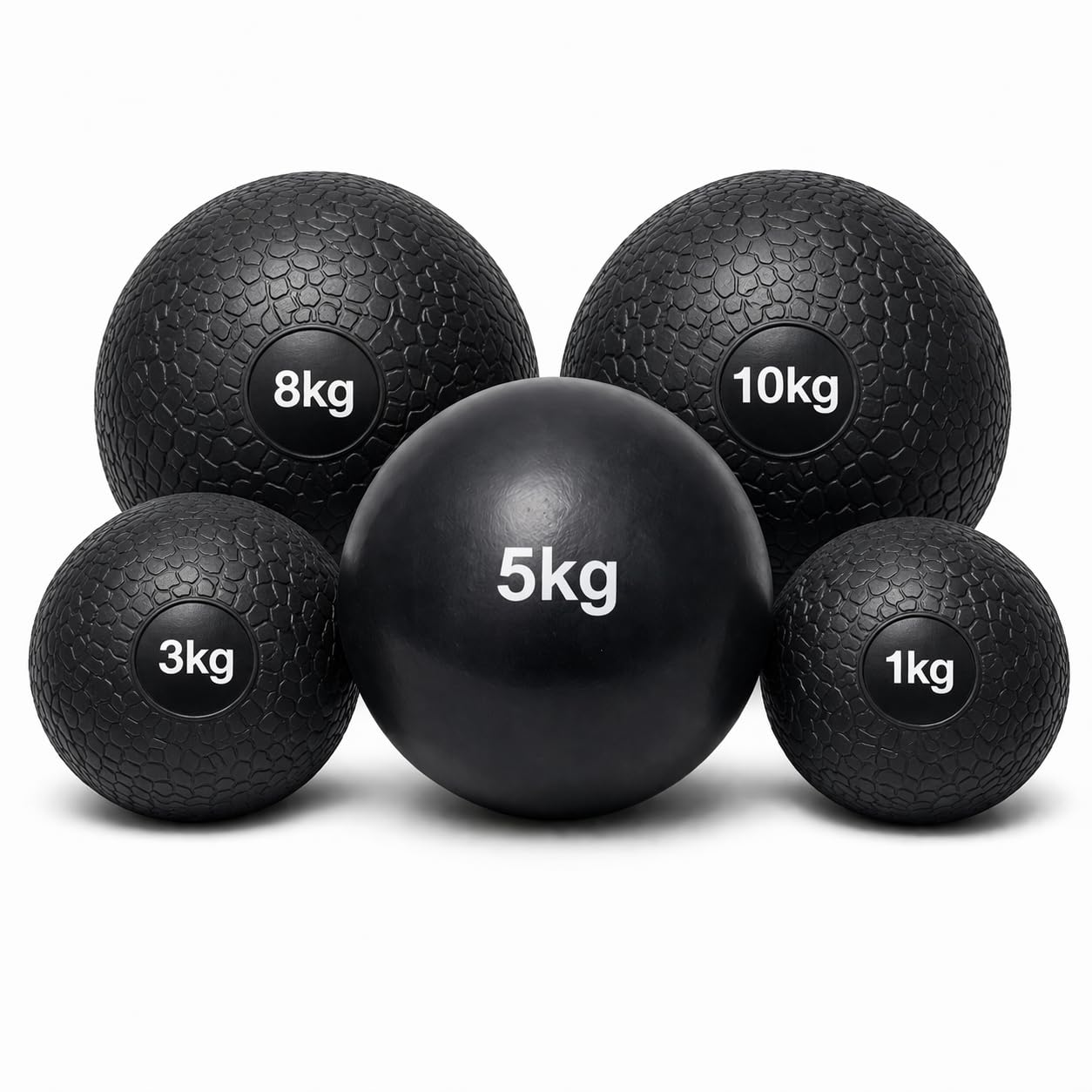 VORX LONDON Fitness Slam Ball Weights Medicine Ball Heavy Duty Rubber Power Strength Training Fitness Gym Home Workout Equipment Core Ab Exercises Bootcamp MMA Boxing 1KG, 3KG, 5KG, 8KG, 10KG (1KG)